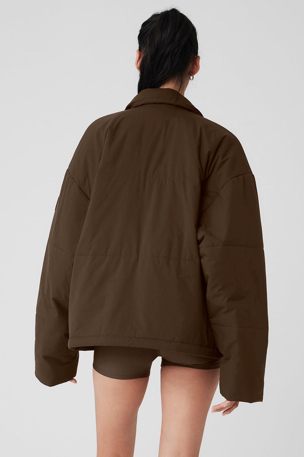 Espresso Women Alo Yoga Voyage Utility Cargo Jacket | Australia  91673-DYPT