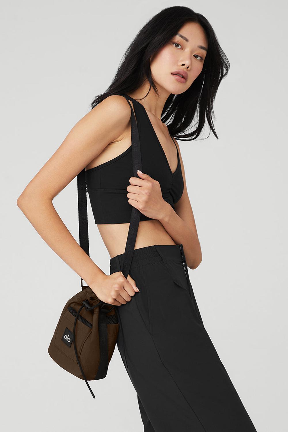 Espresso / Black Men Alo Yoga Cross Body Bucket Bags | Australia  84536-PLRD