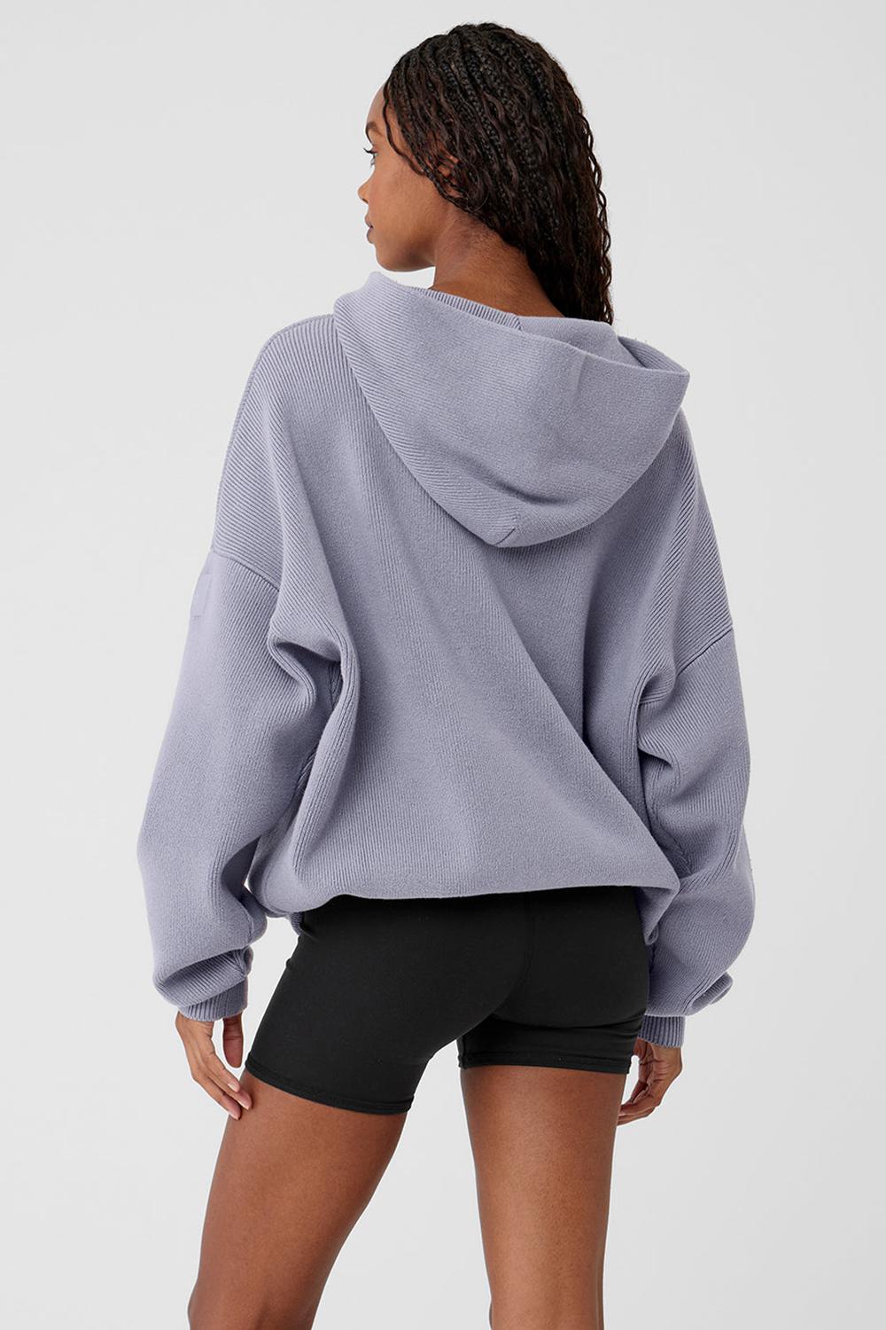 Fog Women Alo Yoga Scholar Hooded Sweater | Australia  91264-ZMYH