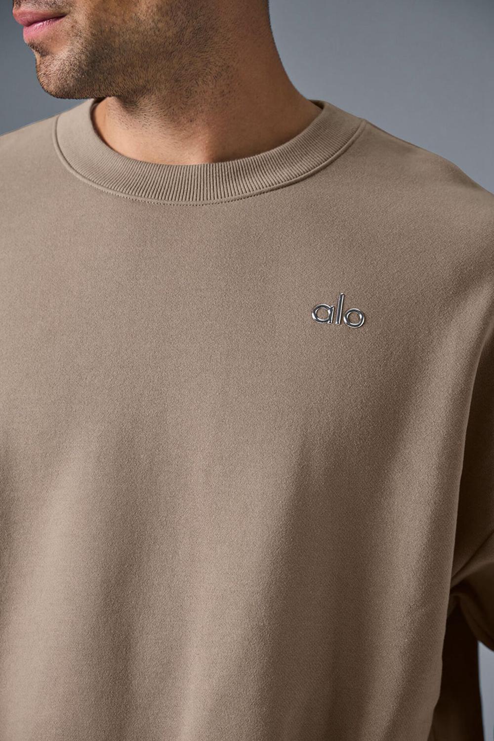 Gravel Men Alo Yoga Accolade Crew Neck Pullover | Australia  09734-SVIK