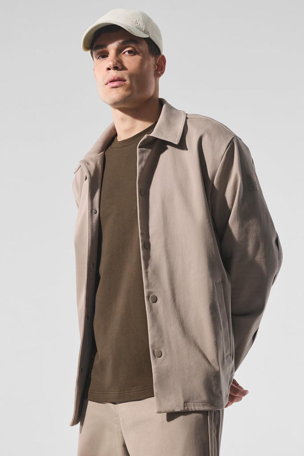Gravel Men Alo Yoga Edition Sueded Jacket | Australia  53061-WKHD