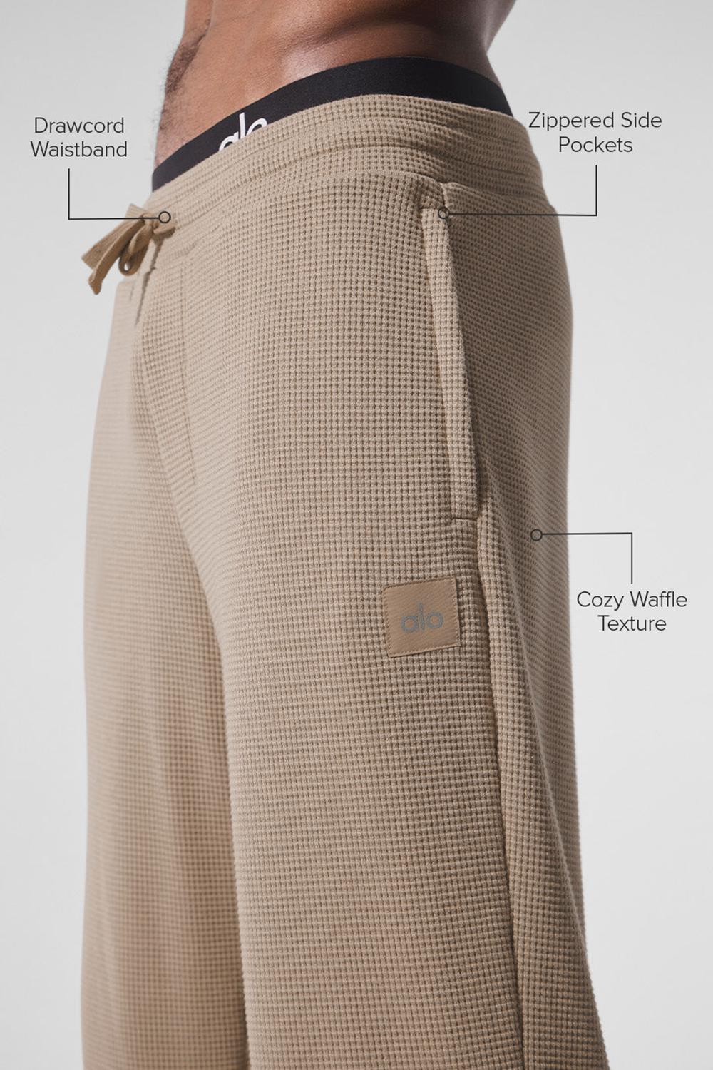 Gravel Men Alo Yoga Elevate Waffle Straight Leg Pant | Australia  26815-AKSQ