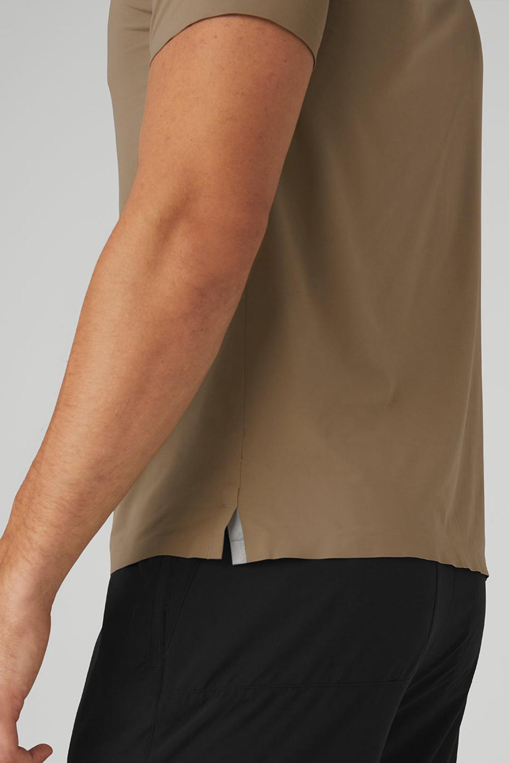 Gravel Men Alo Yoga Idol Performance Tee | Australia  30985-OYLG