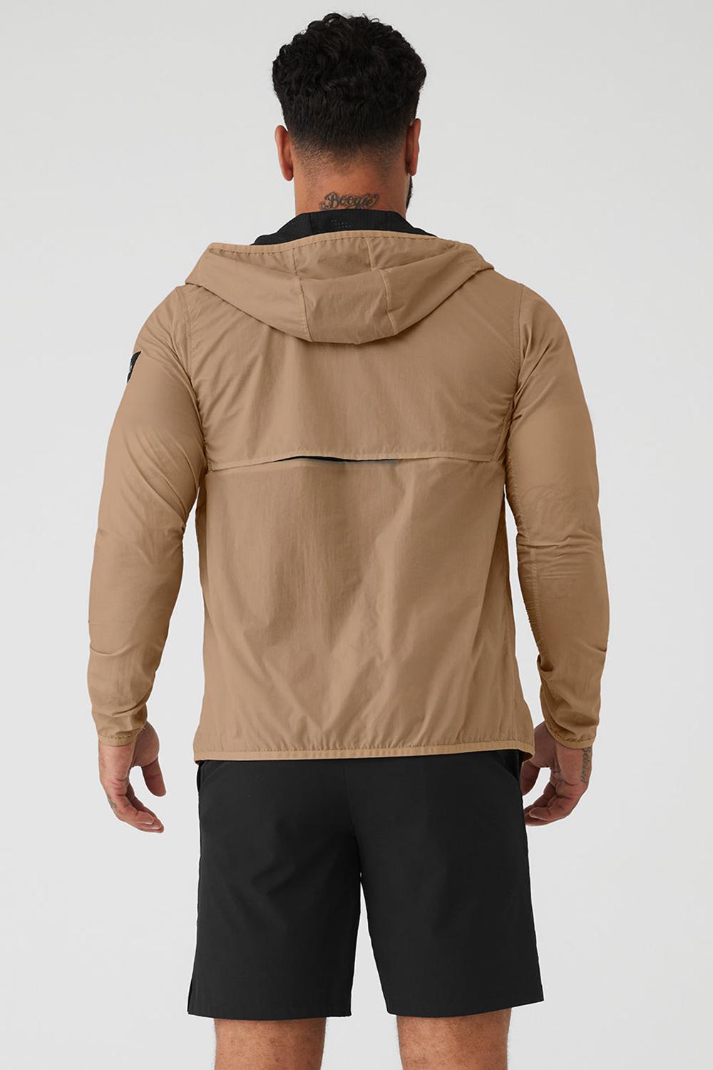 Gravel Men Alo Yoga Repeat Running Jacket | Australia  98703-NZRG