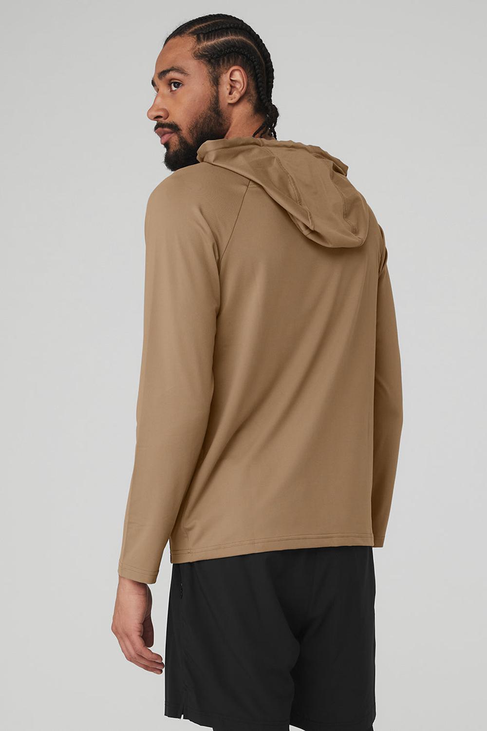 Gravel Men Alo Yoga The Conquer Hoodie | Australia  64138-NOJM