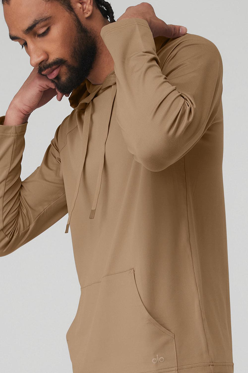 Gravel Men Alo Yoga The Conquer Hoodie | Australia  64138-NOJM