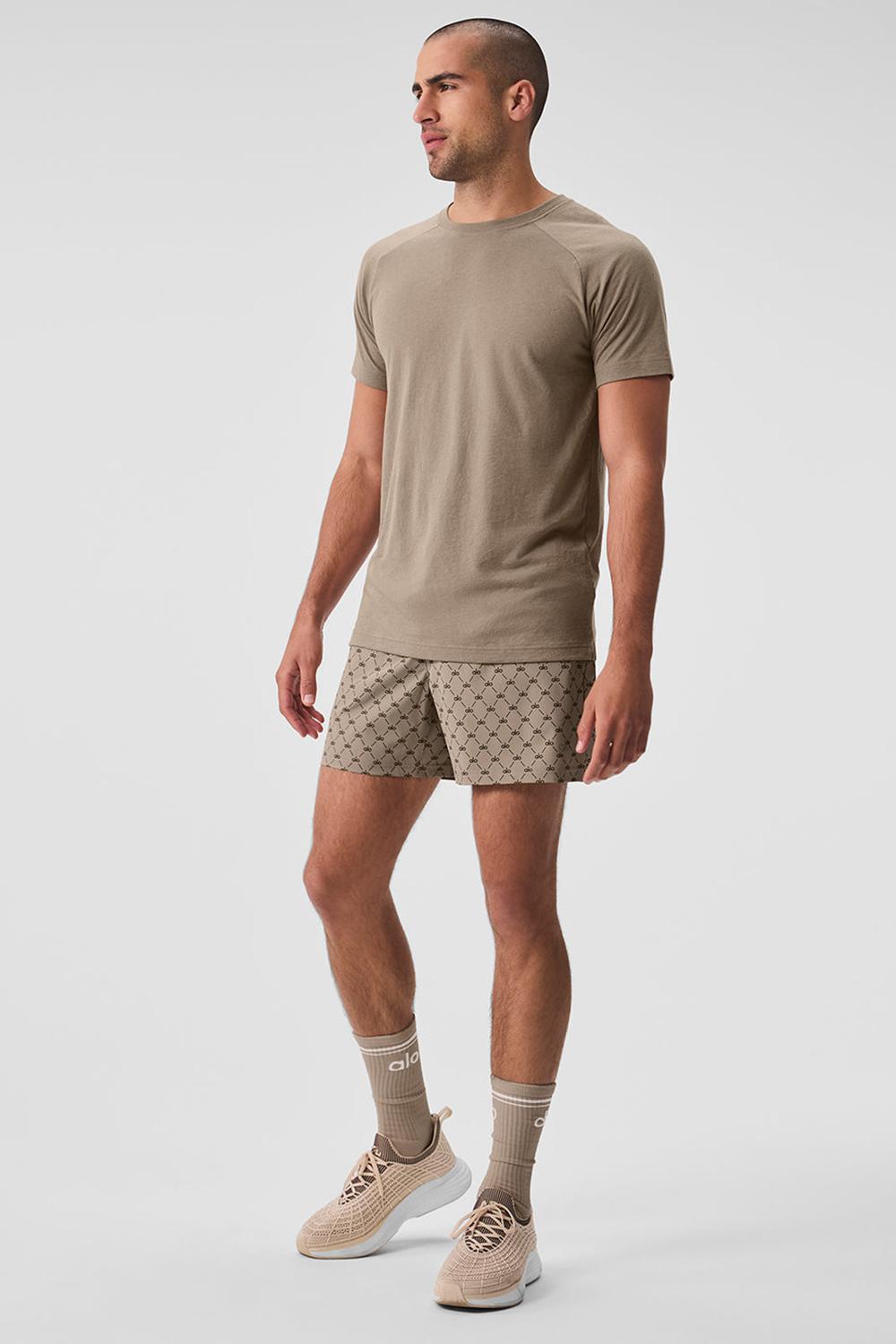 Gravel Men Alo Yoga The Triumph Crew Neck Tee | Australia  37806-VZNS