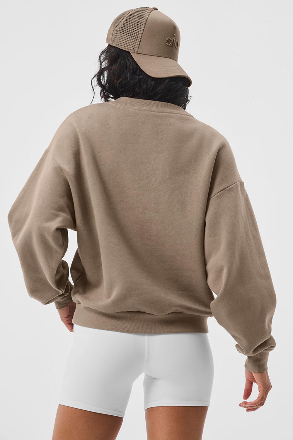 Gravel Women Alo Yoga Accolade Crew Neck Pullover | Australia  59263-JPQK