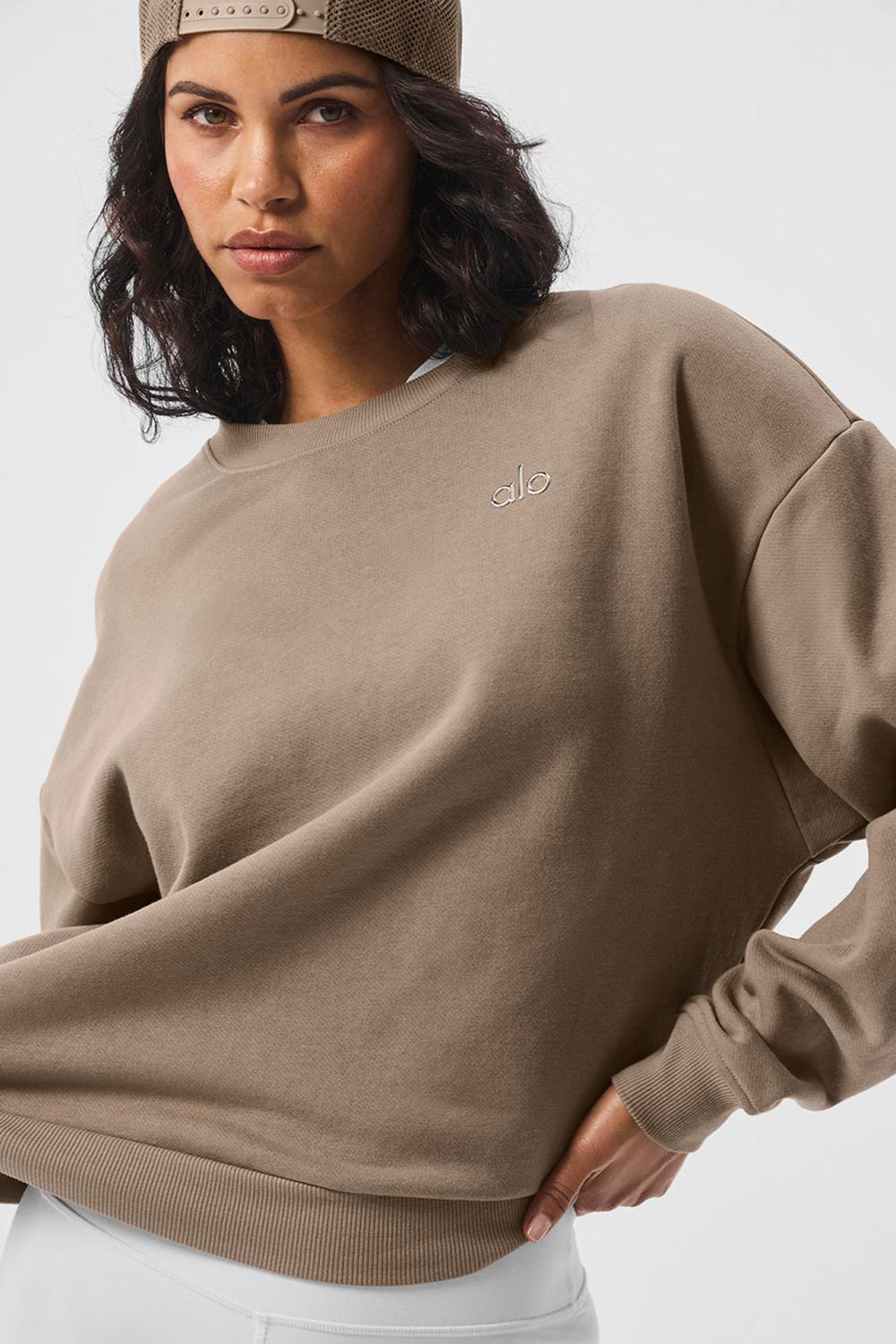 Gravel Women Alo Yoga Accolade Crew Neck Pullover | Australia  59263-JPQK