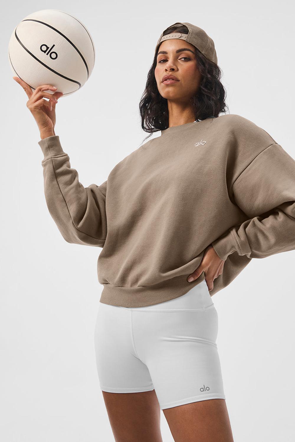 Gravel Women Alo Yoga Accolade Crew Neck Pullover | Australia  59263-JPQK