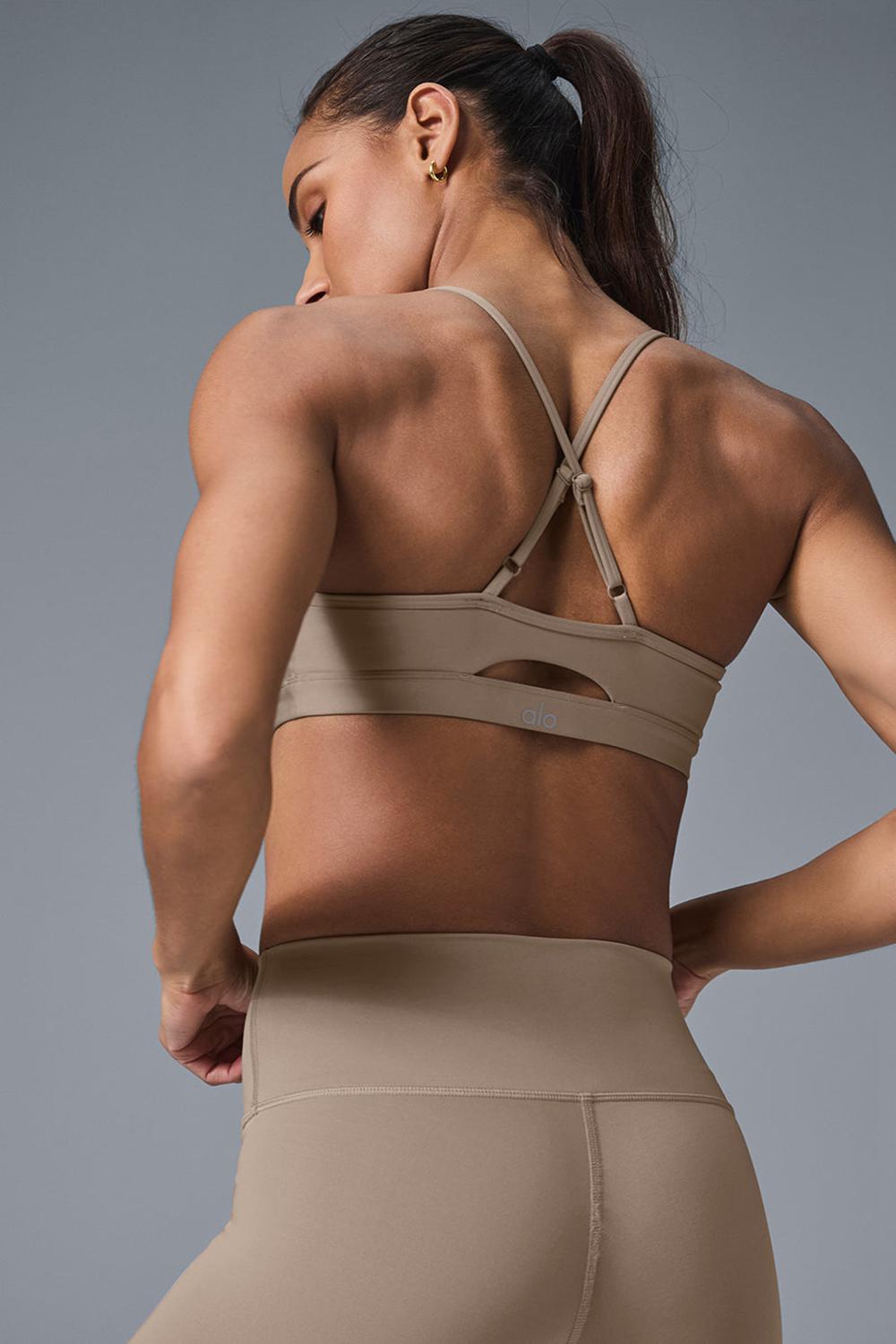 Gravel Women Alo Yoga Airlift Intrigue Bra | Australia  65437-HLFN