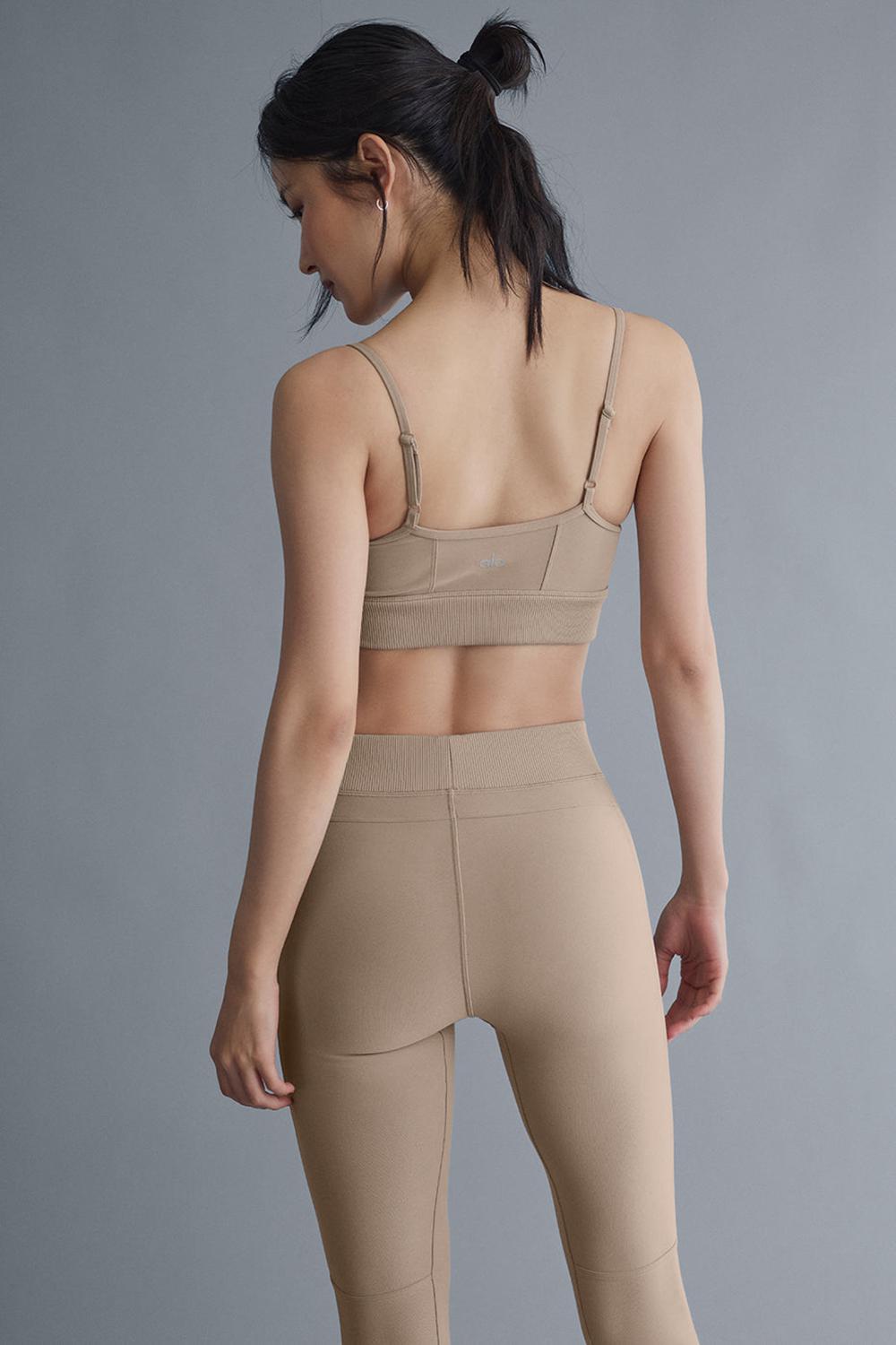 Gravel Women Alo Yoga Alosoft Head Start Bra | Australia  68529-PSHN