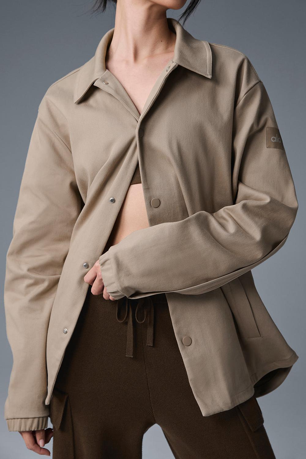 Gravel Women Alo Yoga Edition Sueded Jacket | Australia  30516-AMOH