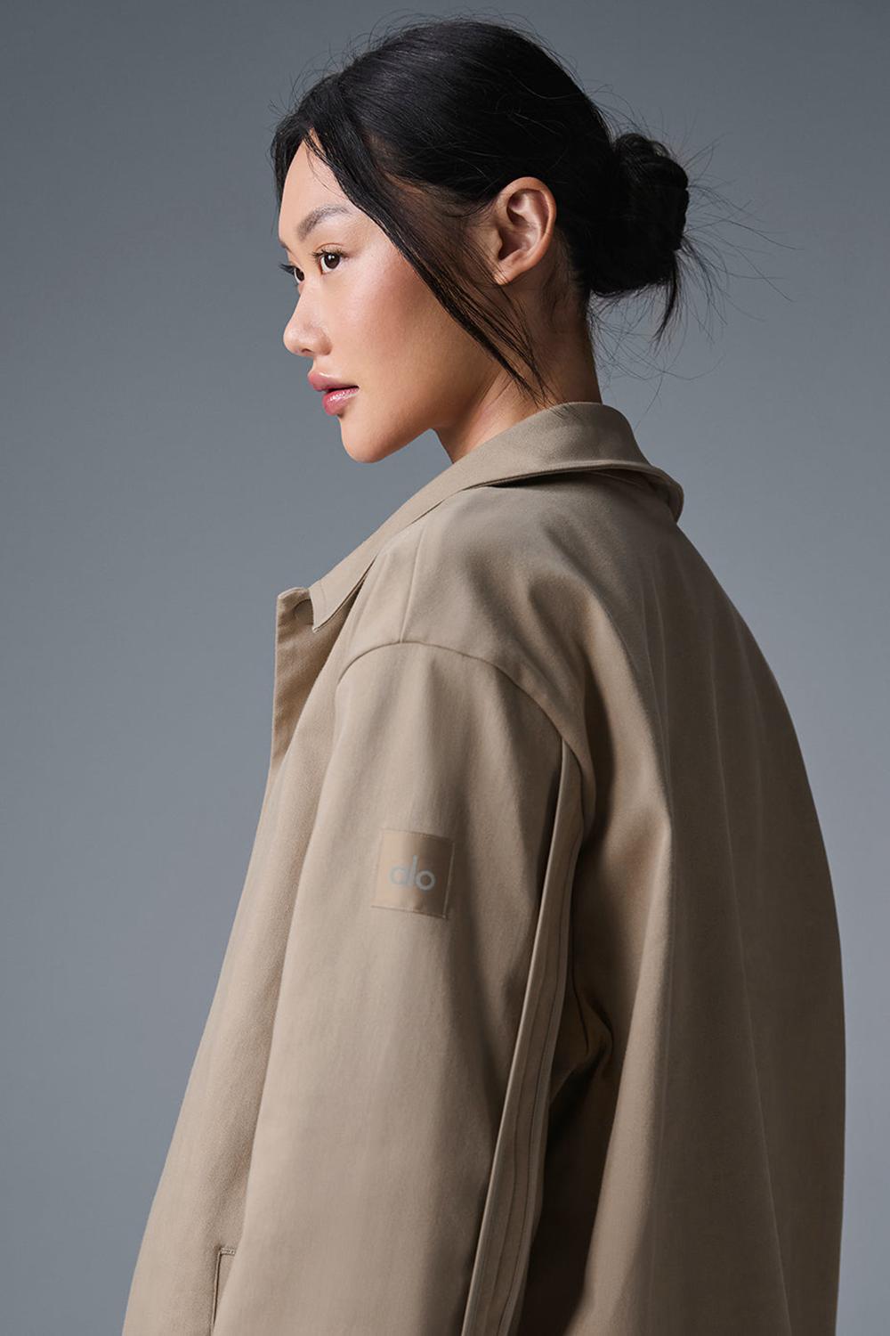 Gravel Women Alo Yoga Edition Sueded Jacket | Australia  30516-AMOH