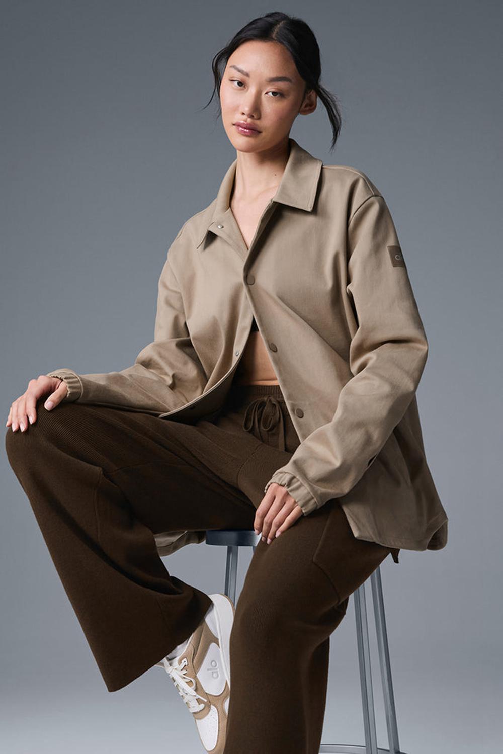 Gravel Women Alo Yoga Edition Sueded Jacket | Australia  30516-AMOH