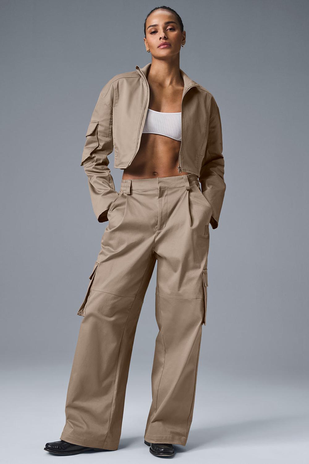 Gravel Women Alo Yoga High-Waist Night Out Cargo Pant | Australia  28196-ATUD