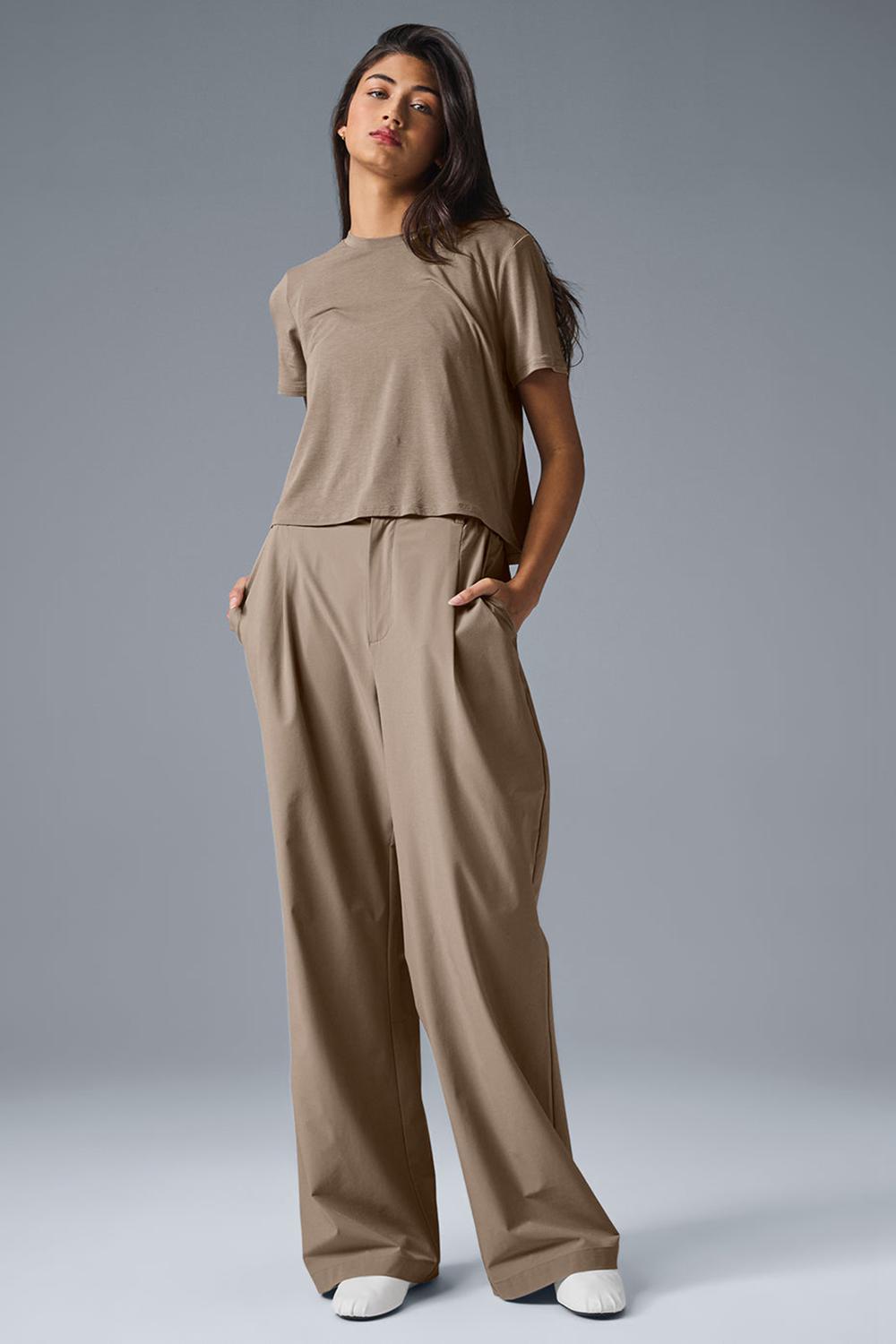 Gravel Women Alo Yoga High-Waist Pursuit (Regular) Pant | Australia  57204-KQBW