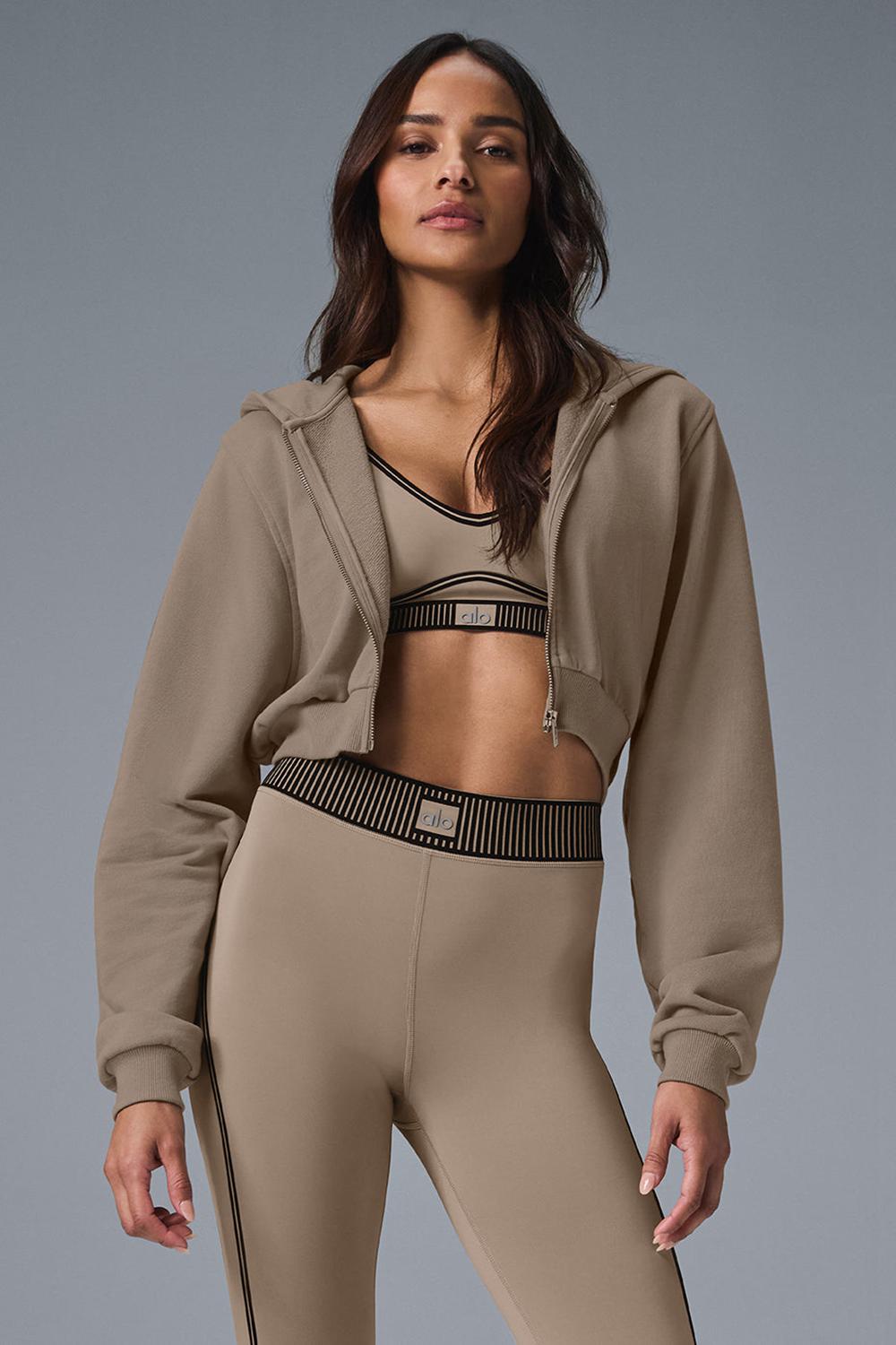 Gravel Women Alo Yoga Sweet Escape Zip Up Hoodie | Australia  92103-TXSP