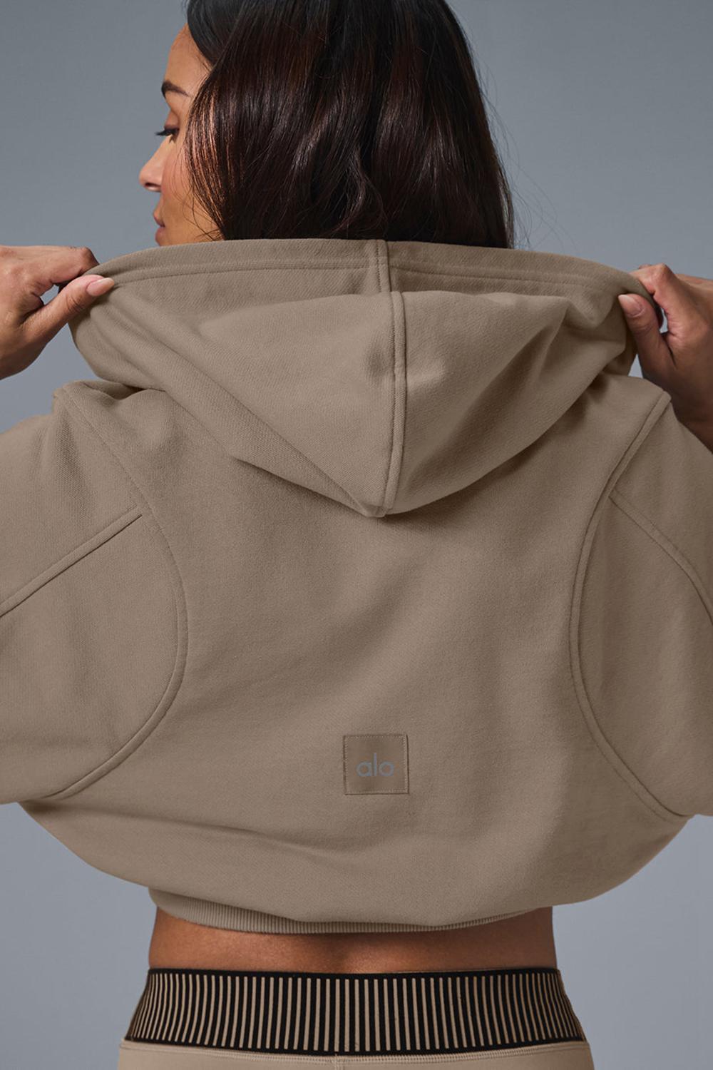 Gravel Women Alo Yoga Sweet Escape Zip Up Hoodie | Australia  92103-TXSP