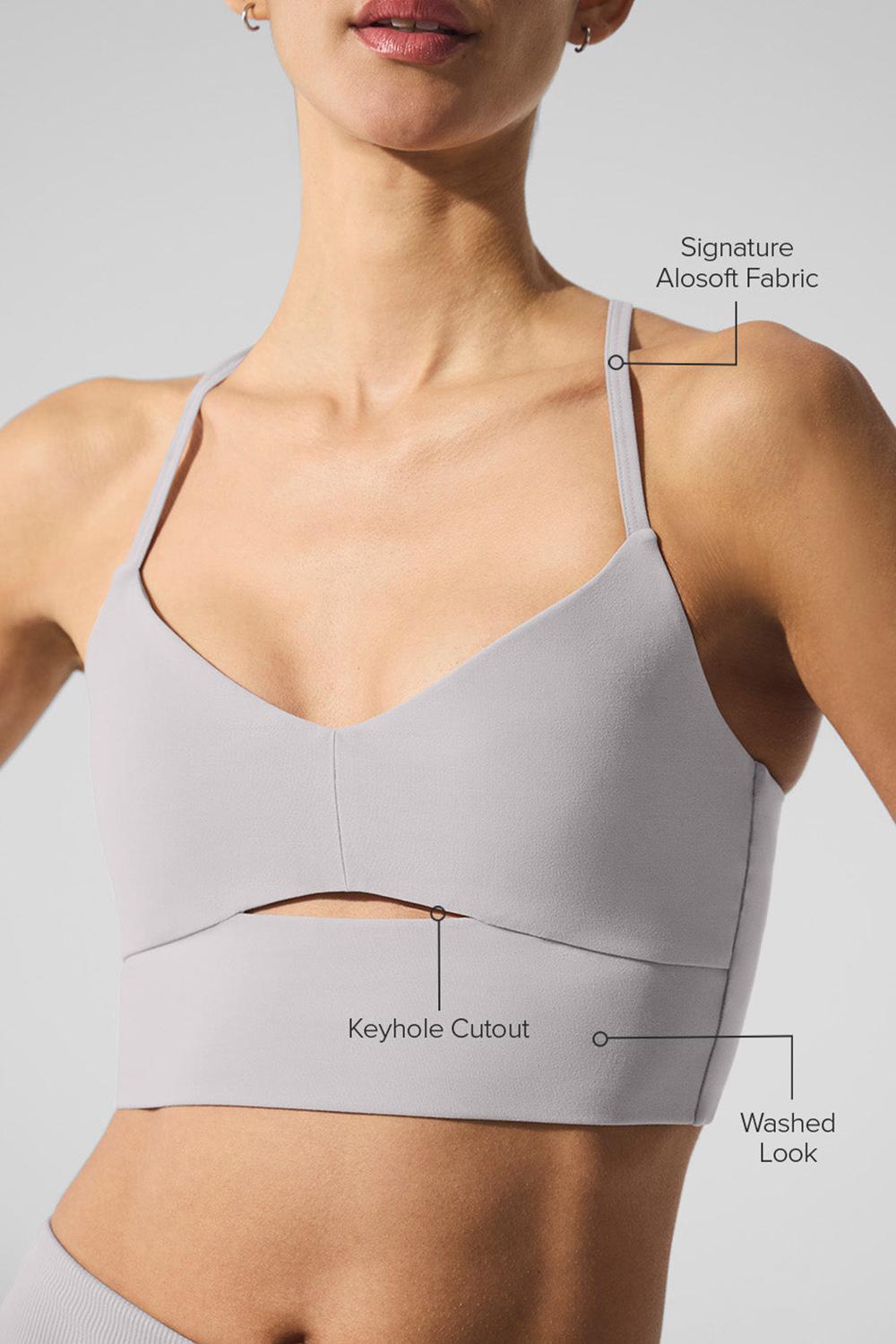 Grey Sky Wash Women Alo Yoga Washed Alosoft Highlight Bra | Australia  24937-SIJA