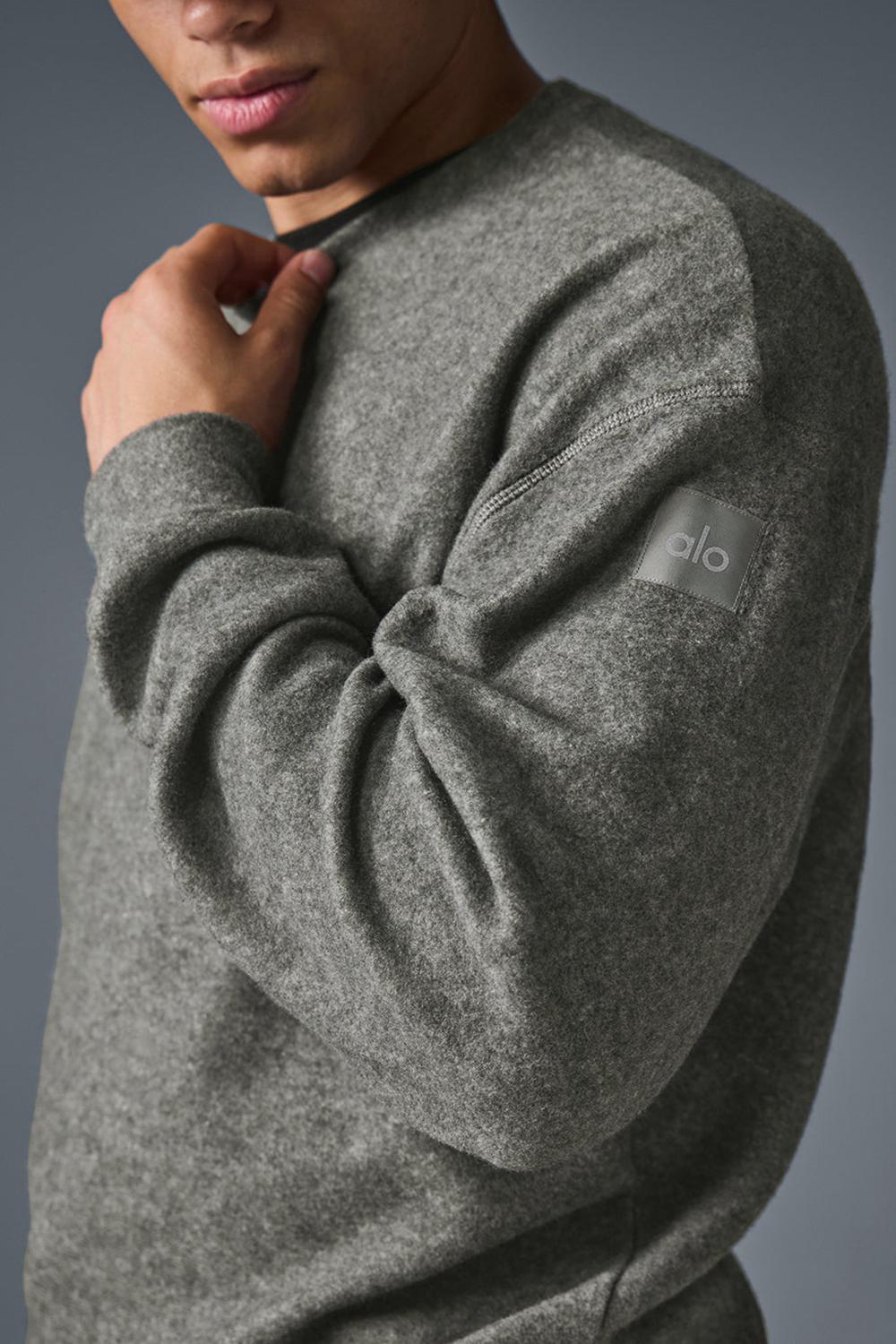 Grey Triblend Men Alo Yoga Relaxed Crew Neck Sweatshirt | Australia  48759-TRKJ