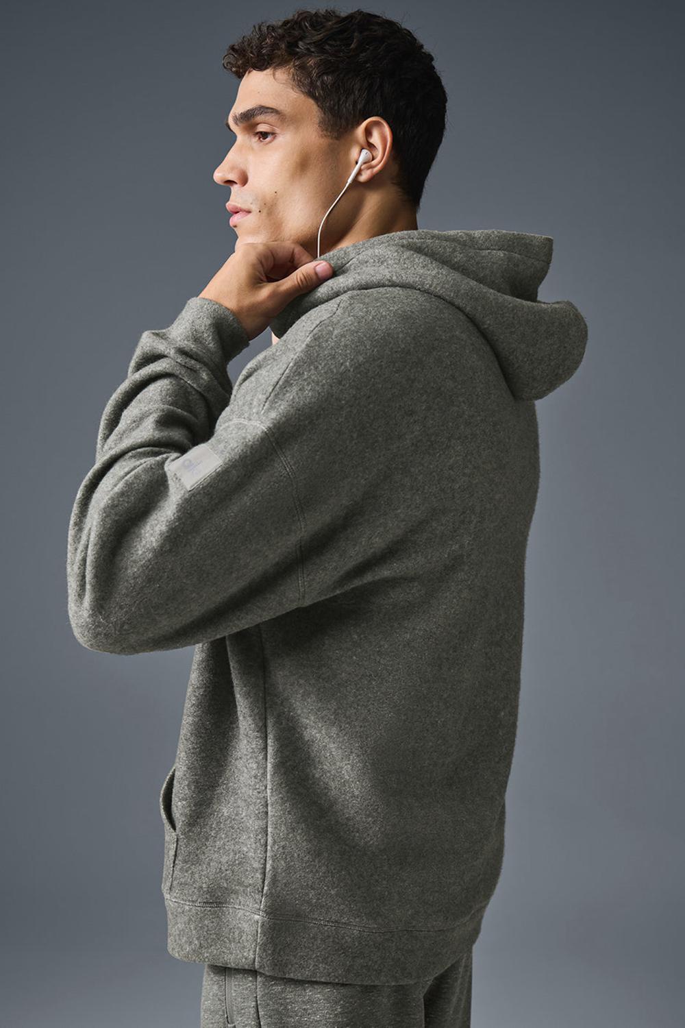 Grey Triblend Men Alo Yoga Triumph Restore Hoodie | Australia  26740-OGFB