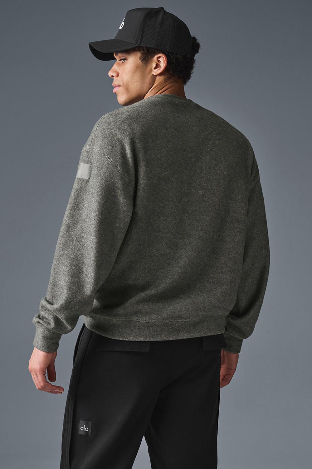 Grey Triblend Men Alo Yoga Triumph Restore Crew Neck Sweatshirt | Australia  10245-XGMU
