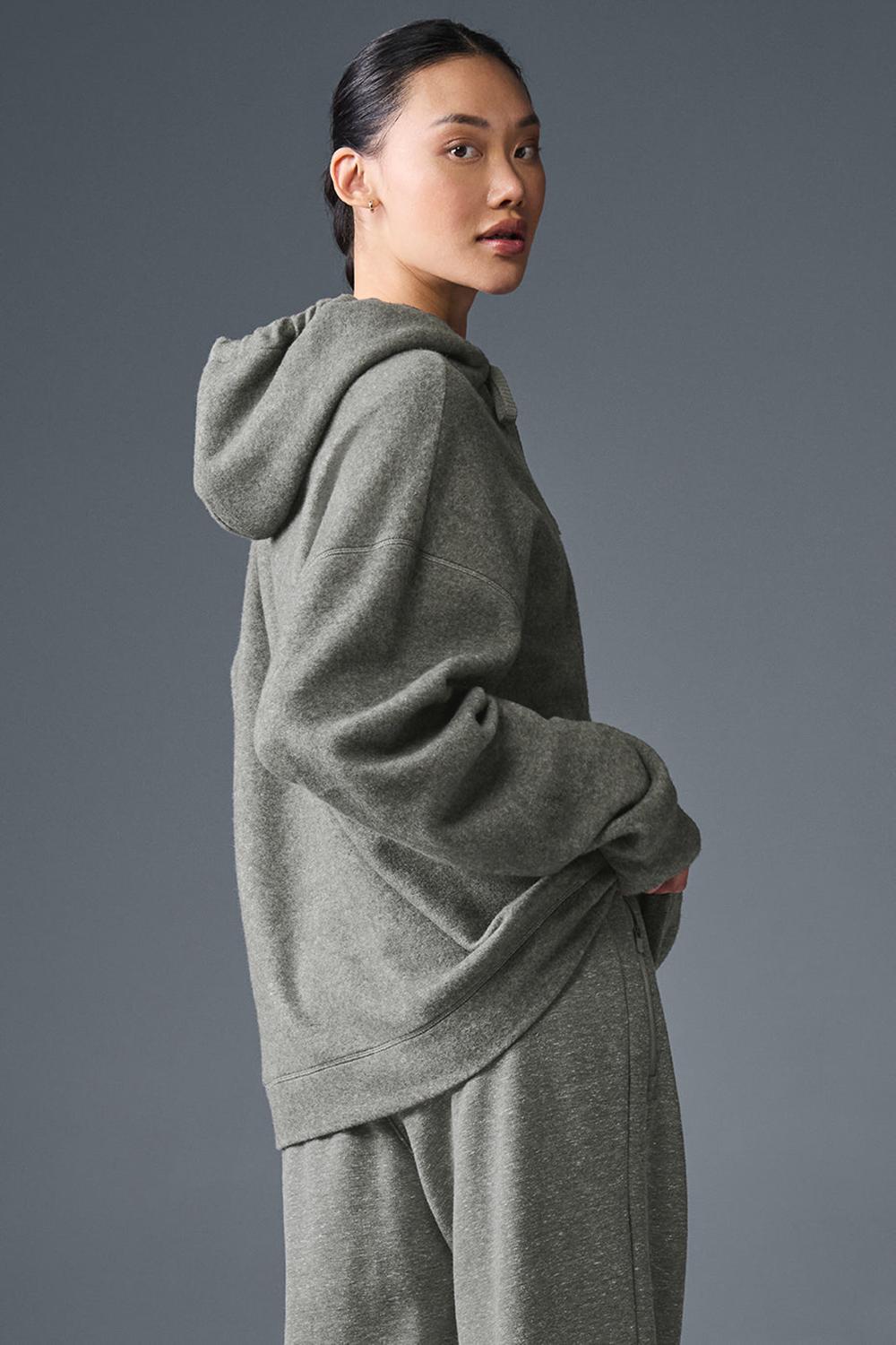 Grey Triblend Women Alo Yoga Triumph Restore Hoodie | Australia  51942-BOQH