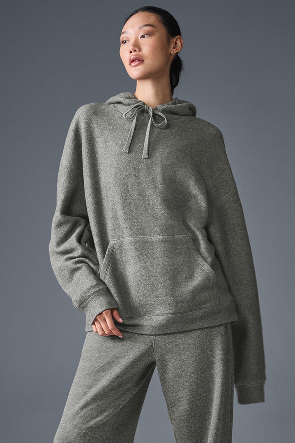 Grey Triblend Women Alo Yoga Triumph Restore Hoodie | Australia  51942-BOQH