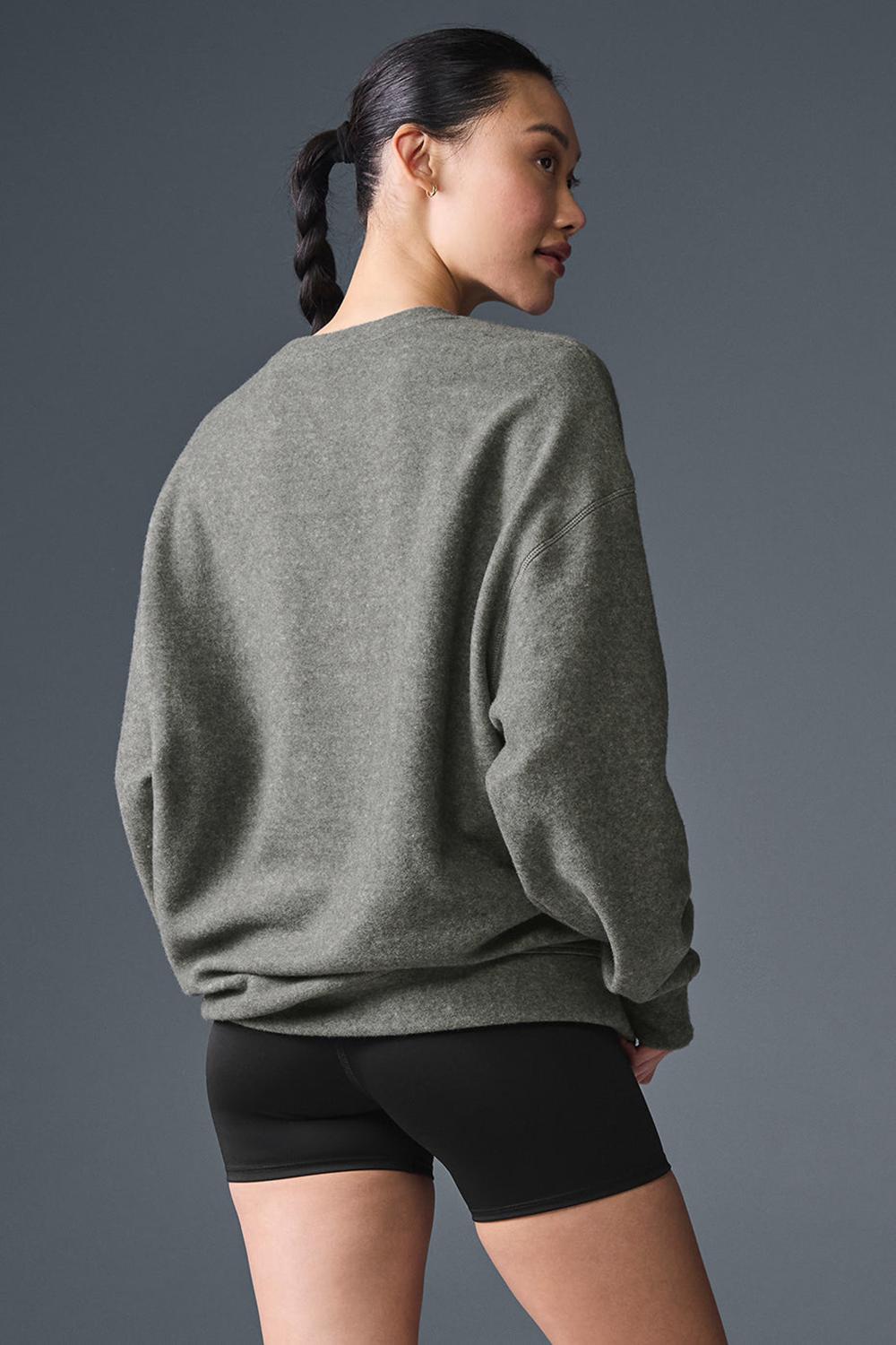 Grey Triblend Women Alo Yoga Triumph Restore Crew Neck Sweatshirt | Australia  64019-LVCQ