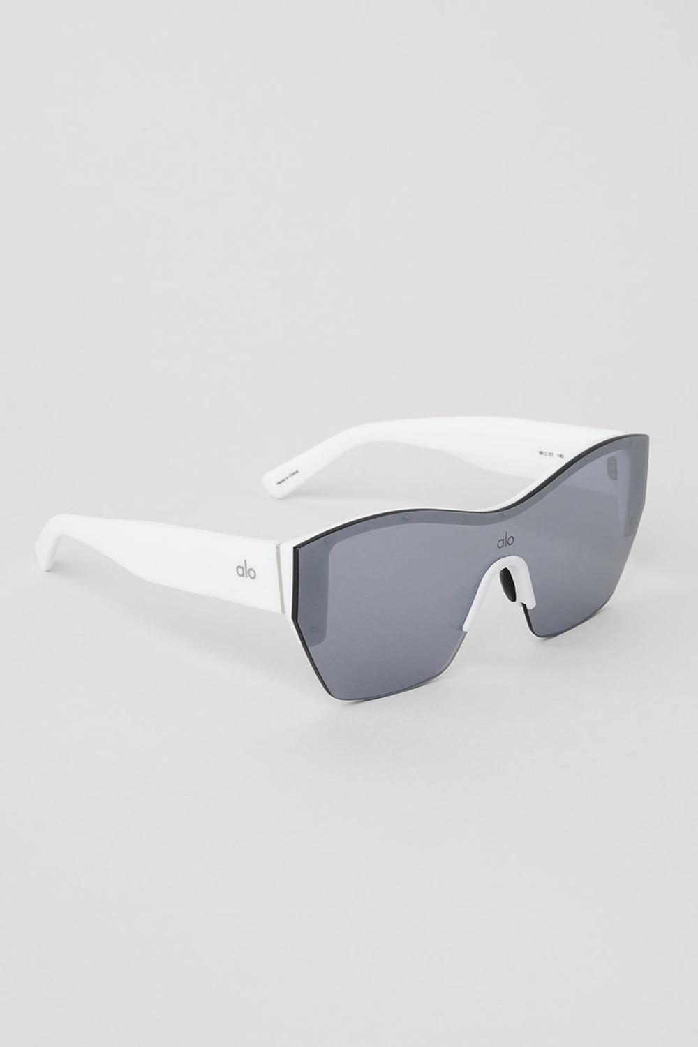 Gunmetal / White Men Alo Yoga Stunner Sunglasses | Australia  37429-VOJN