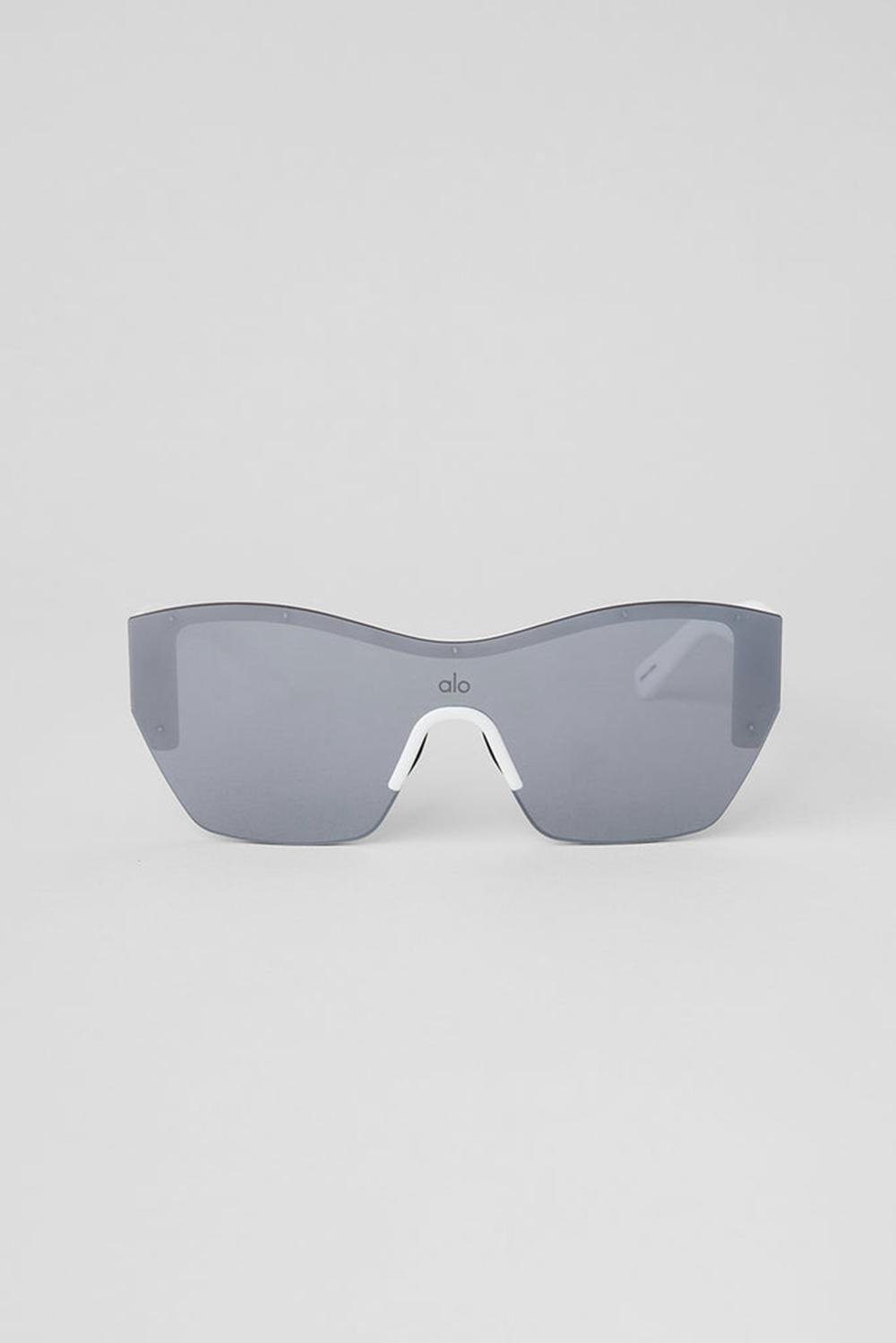 Gunmetal / White Men Alo Yoga Stunner Sunglasses | Australia  37429-VOJN