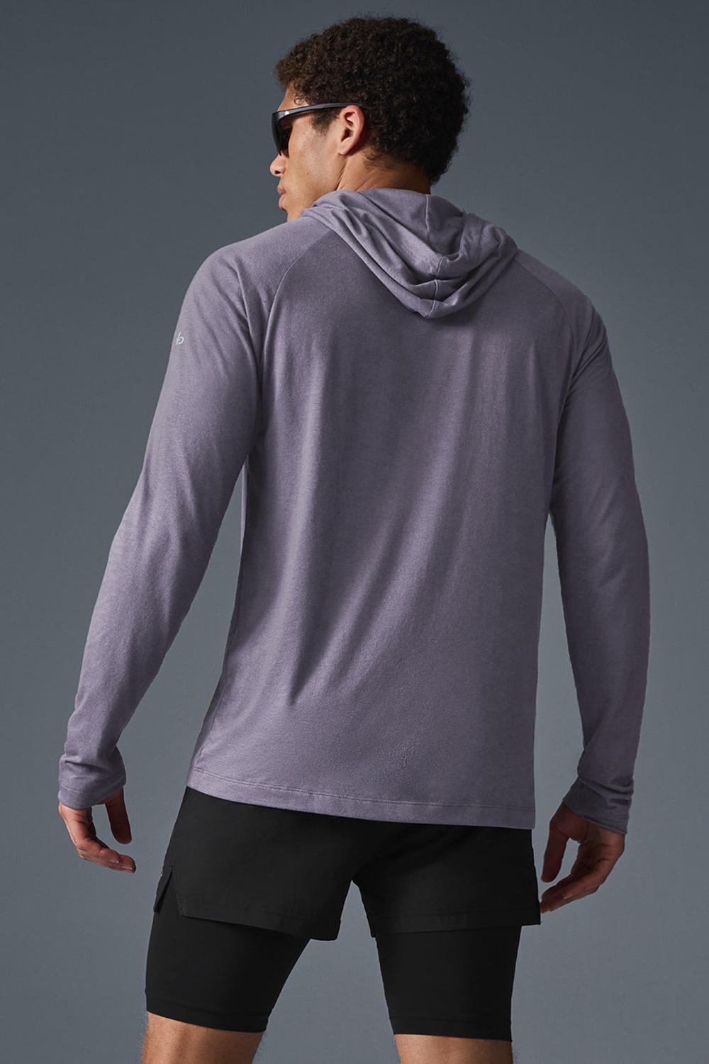 Italian Plum Men Alo Yoga Core Runner Hoodie | Australia  78621-JZWK