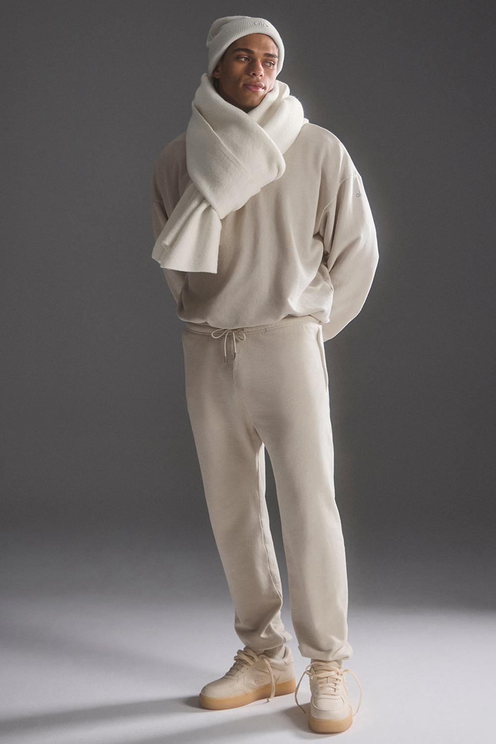 Ivory Men Alo Yoga Merino Wool Oversized Scarf | Australia  82061-TNGW