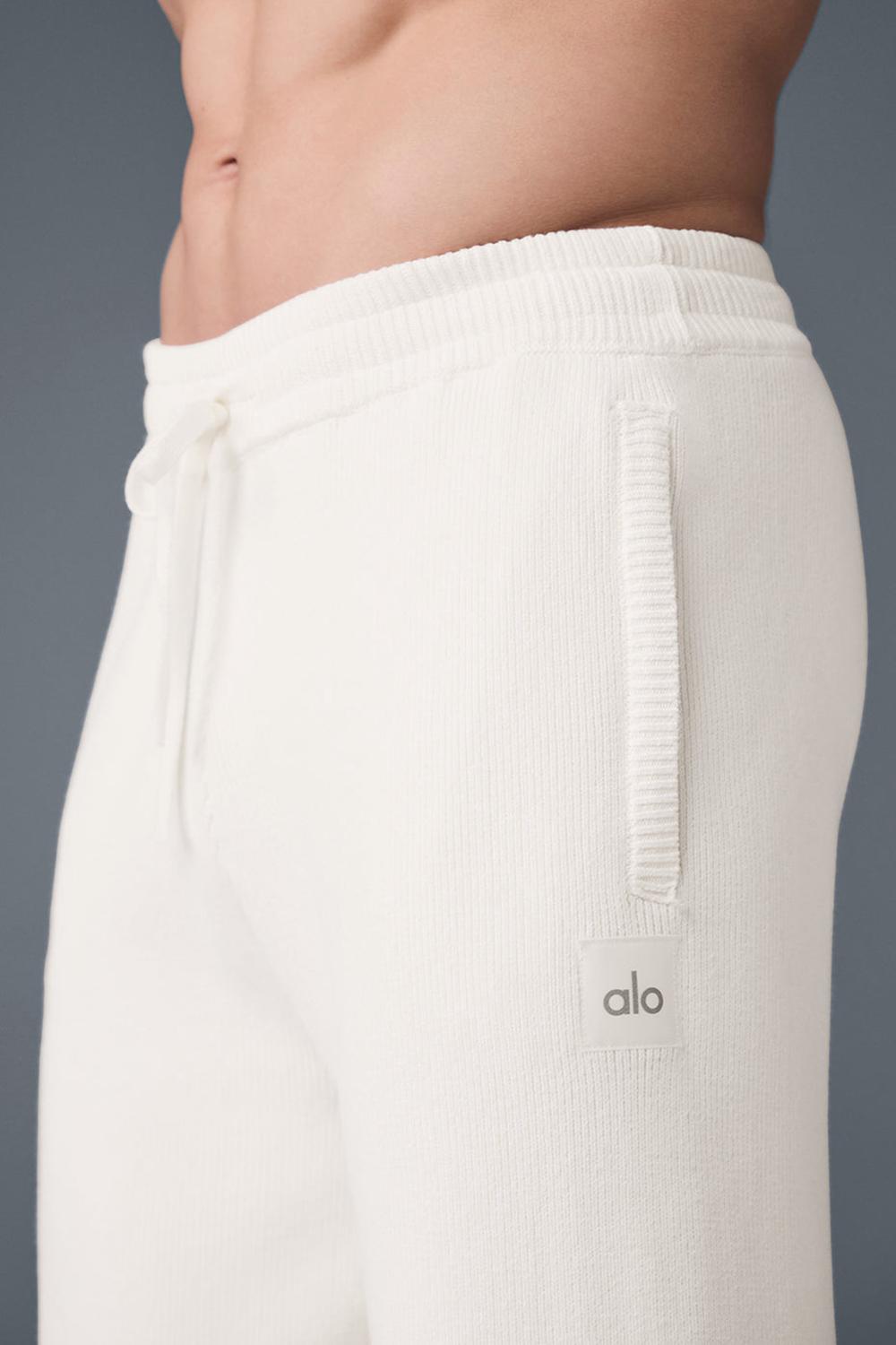 Ivory Men Alo Yoga Scholar Straight Leg Sweatpant | Australia  97853-OYBC