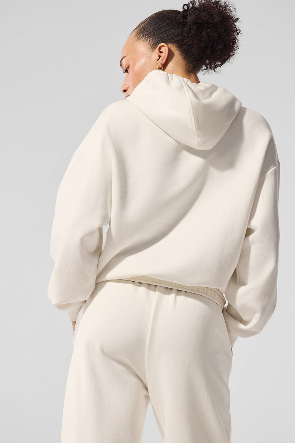 Ivory Women Alo Yoga Accolade Hoodie | Australia  45072-TPAV