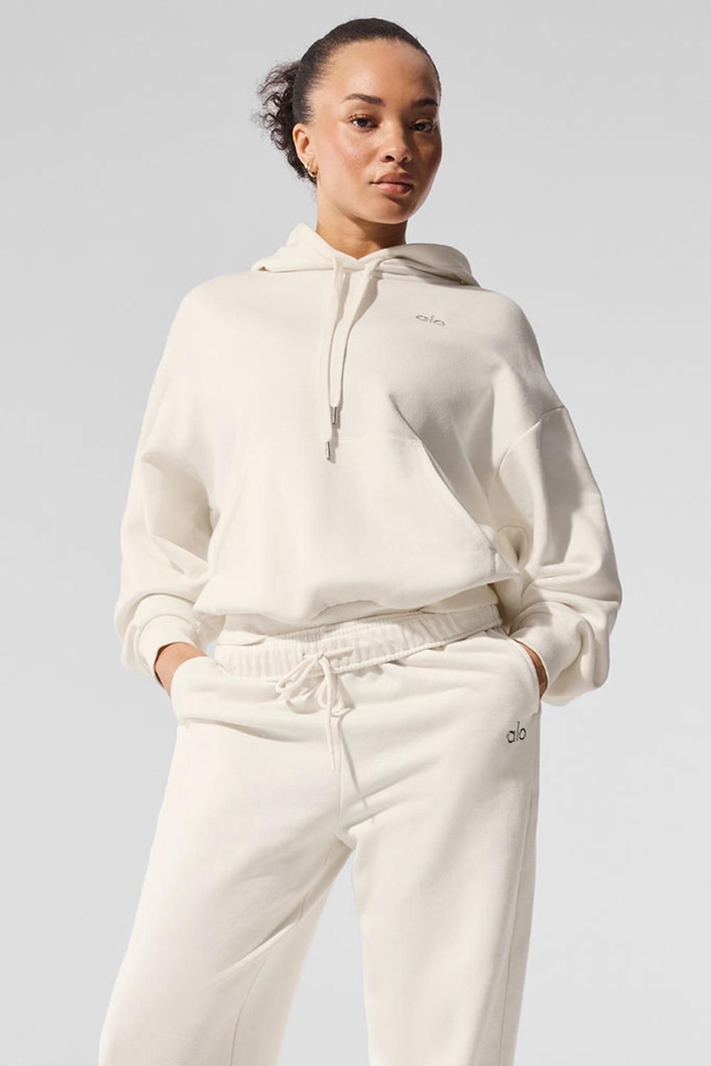 Ivory Women Alo Yoga Accolade Hoodie | Australia  45072-TPAV