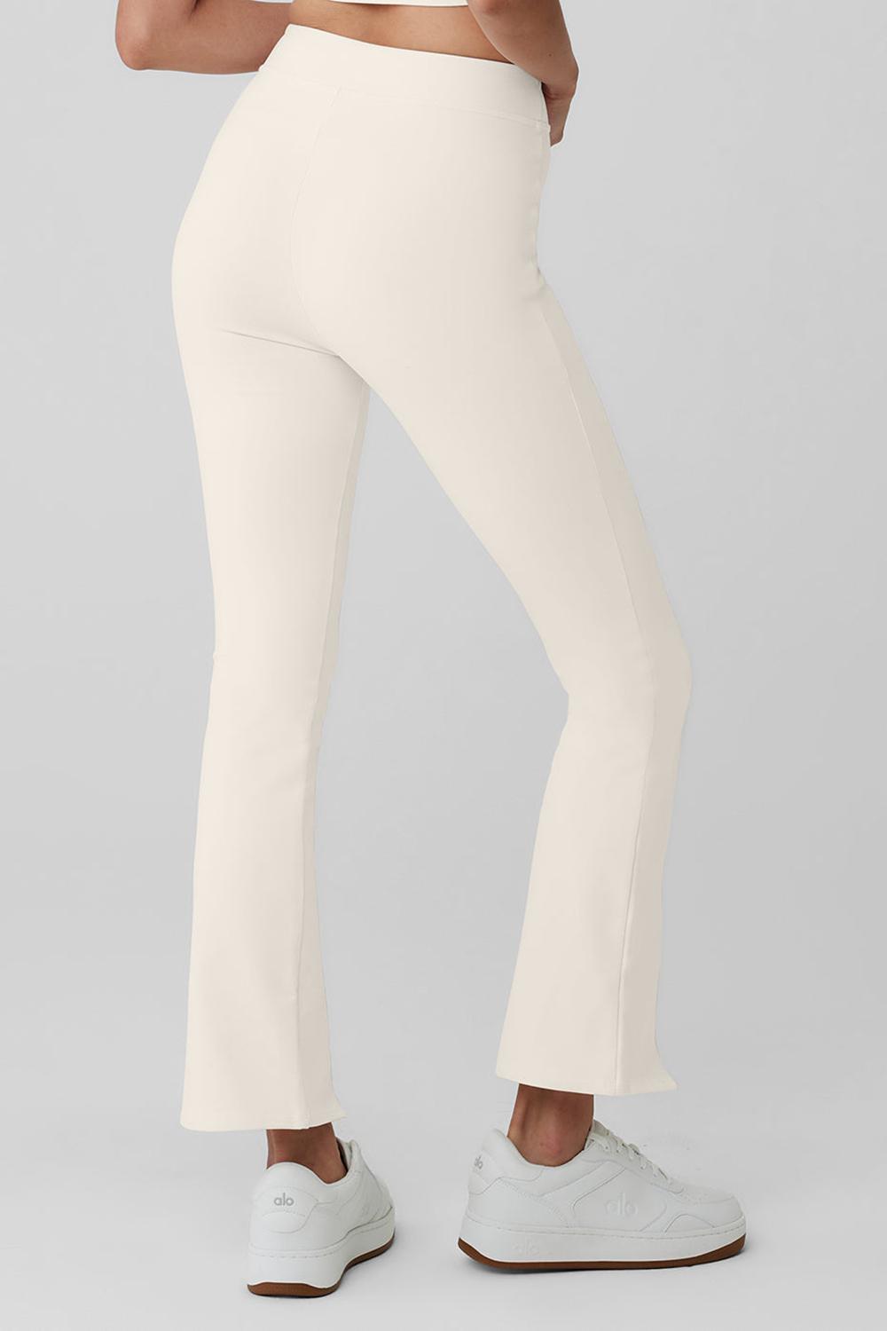 Ivory Women Alo Yoga Airbrush High-Waist 7/8 Flutter Legging | Australia  97328-SZBI