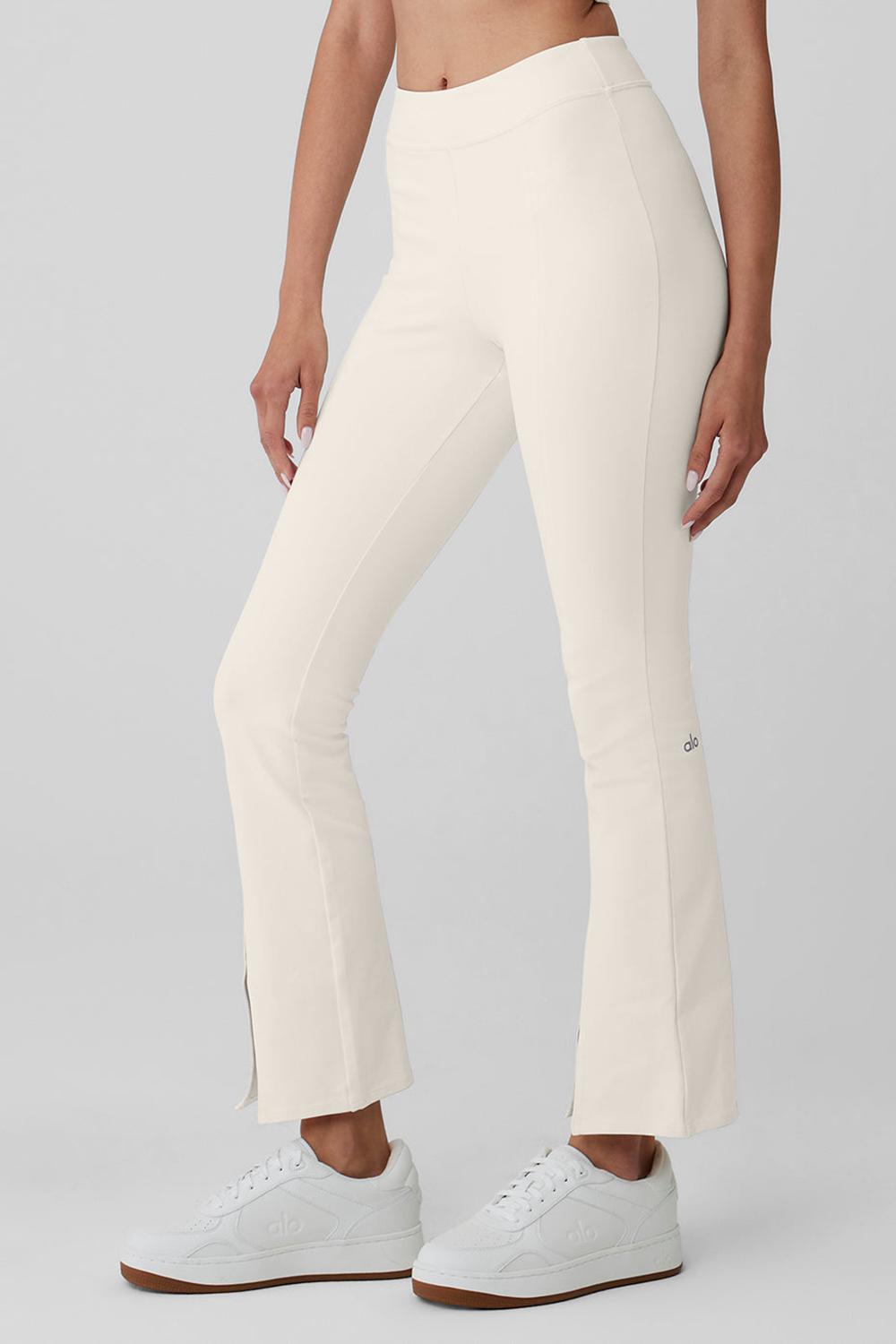 Ivory Women Alo Yoga Airbrush High-Waist 7/8 Flutter Legging | Australia  97328-SZBI