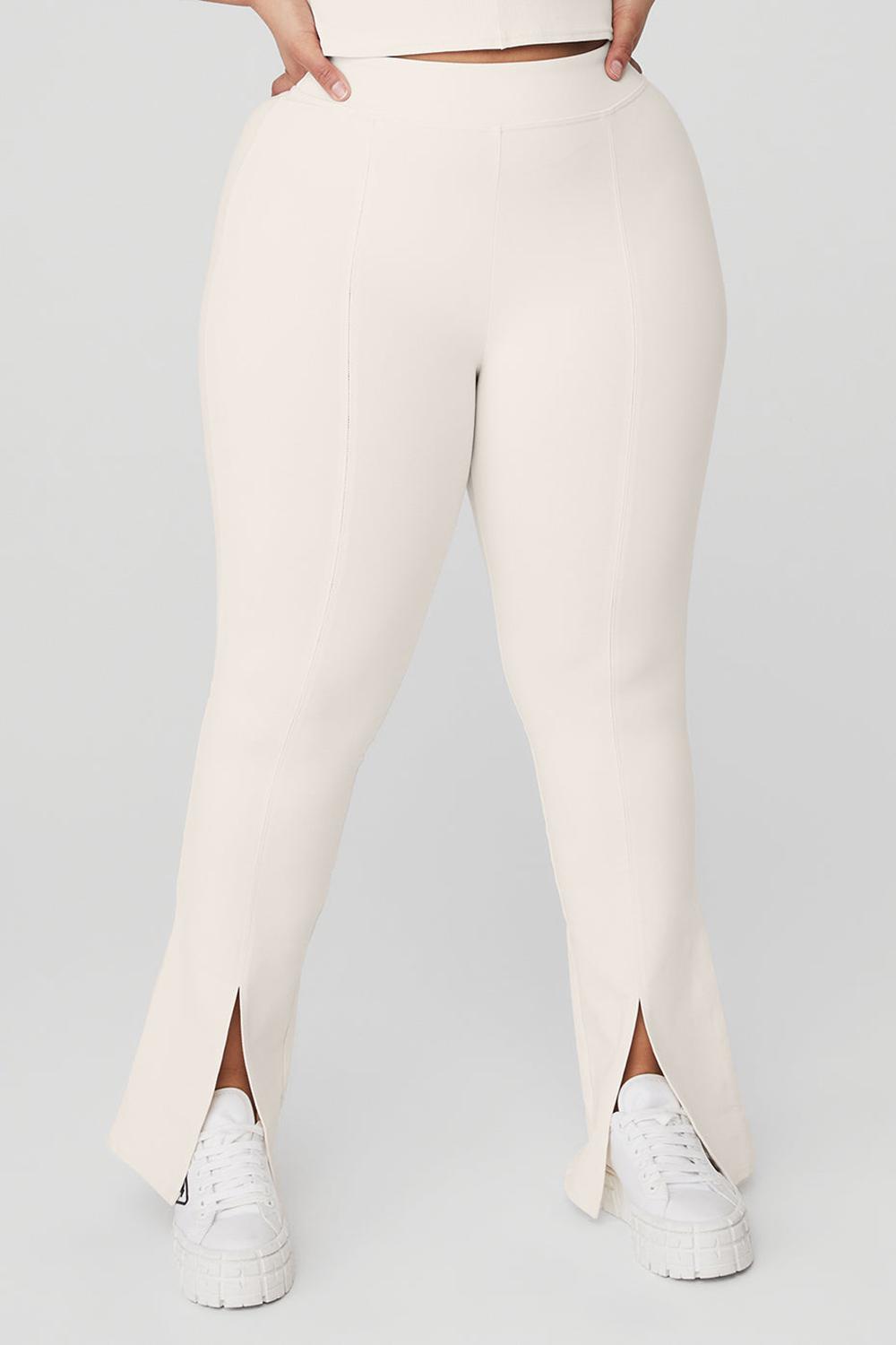 Ivory Women Alo Yoga Airbrush High-Waist 7/8 Flutter Legging | Australia  97328-SZBI