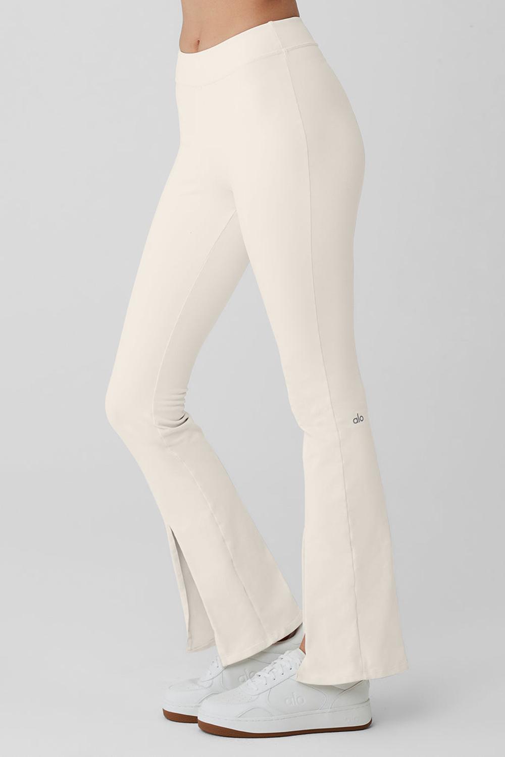 Ivory Women Alo Yoga Airbrush High-Waist Flutter Legging | Australia  14760-DUOZ
