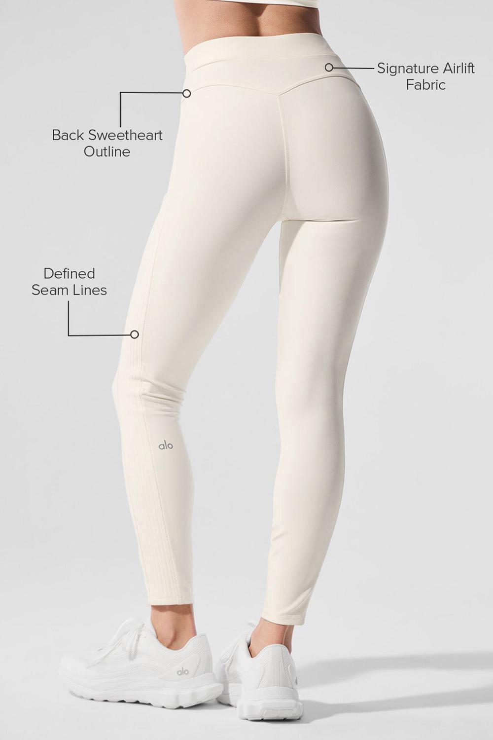 Ivory Women Alo Yoga Airlift High-Waist 7/8 Turn It Up Legging | Australia  85173-IWEB