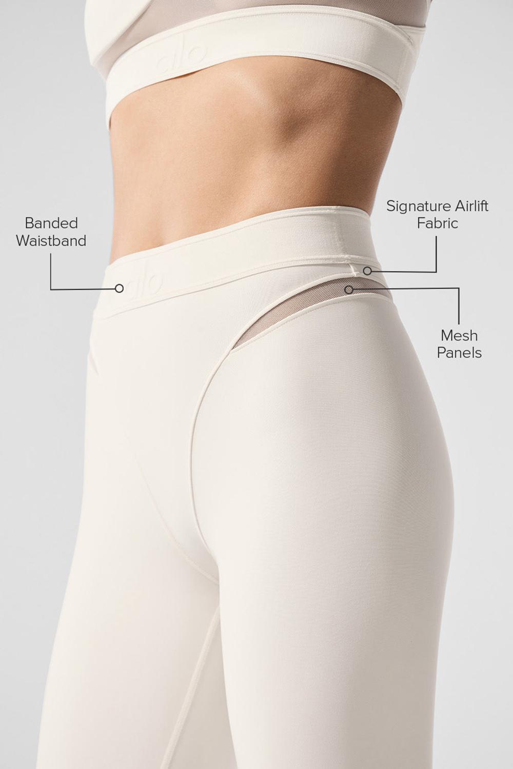 Ivory Women Alo Yoga Airlift High-Waist 7/8 Rebel Legging | Australia  21078-EIYB