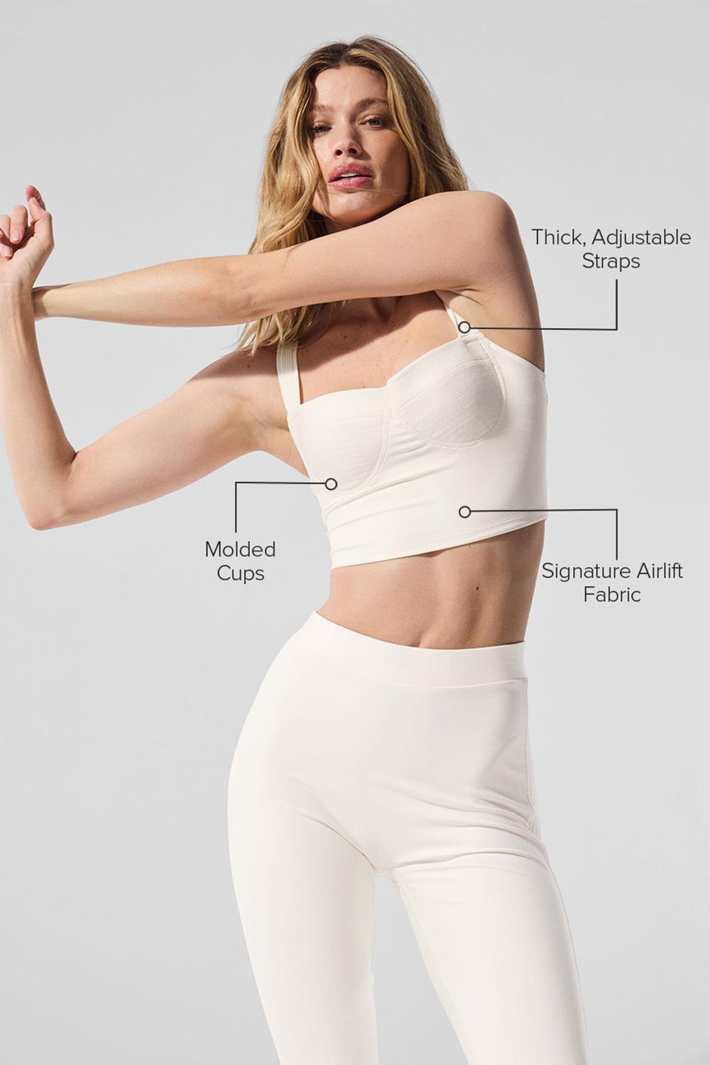 Ivory Women Alo Yoga Airlift Turn It Up Bra Tank | Australia  24738-ZYNP