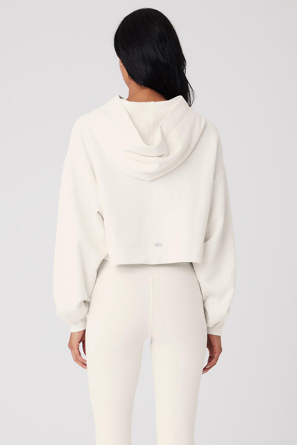 Ivory Women Alo Yoga Bae Hoodie | Australia  68250-ETMX