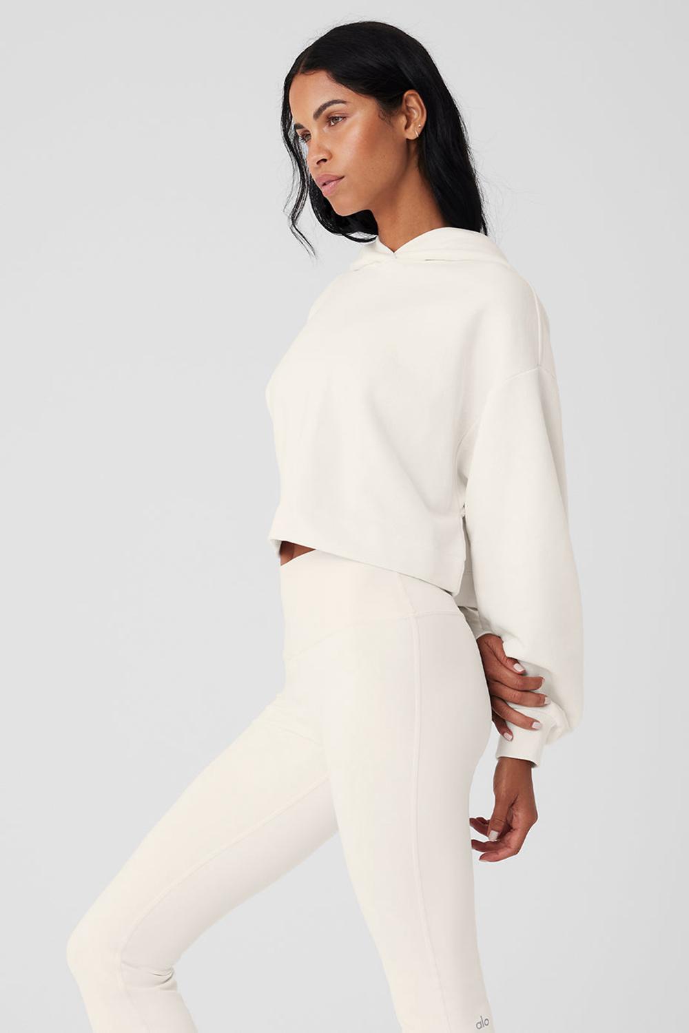 Ivory Women Alo Yoga Bae Hoodie | Australia  68250-ETMX