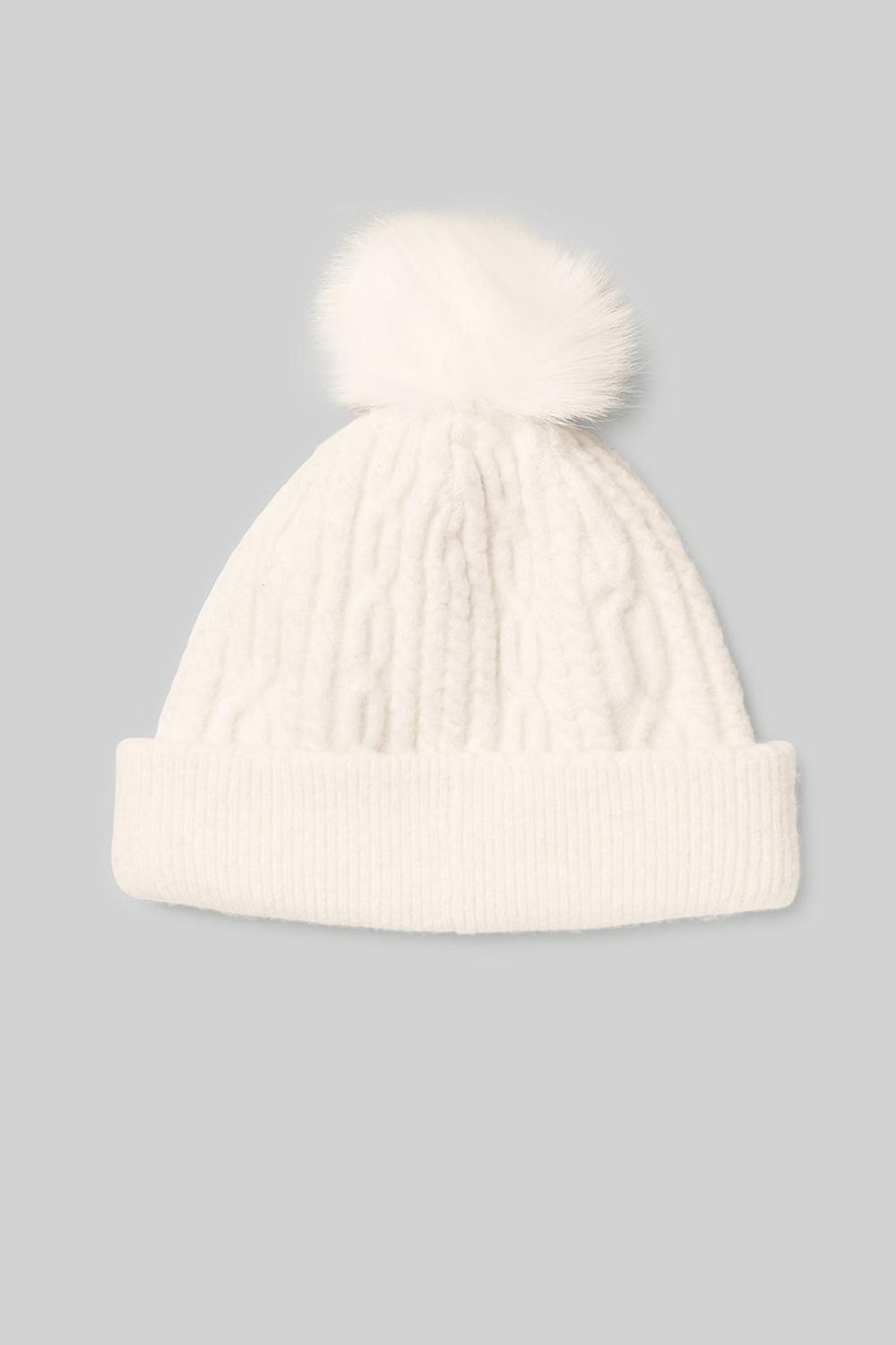 Ivory Women Alo Yoga Cable Knit Beanie | Australia  96234-WFTA
