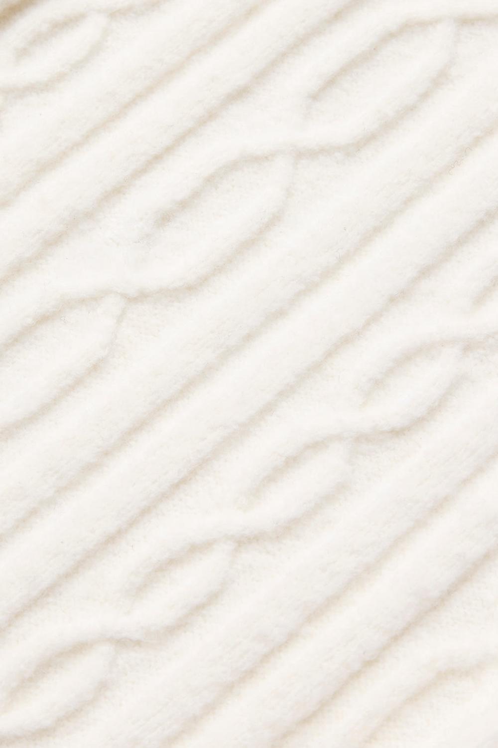 Ivory Women Alo Yoga Cable Knit Cropped Winter Bliss Turtleneck Long Sleeve | Australia  40976-TSJX