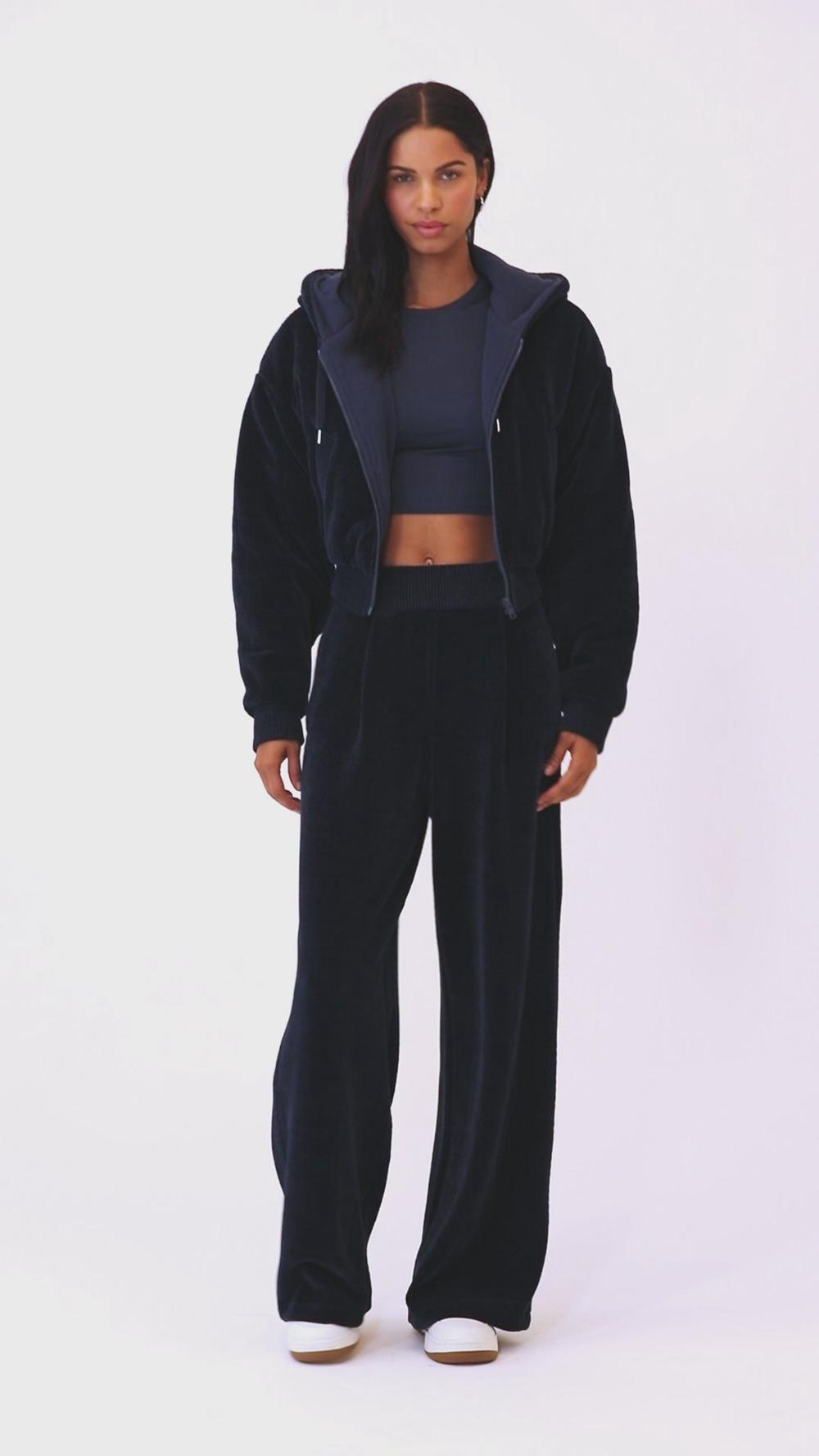 Ivory Women Alo Yoga Cropped Cozy Day Full Zip Jacket | Australia  43280-MBTC