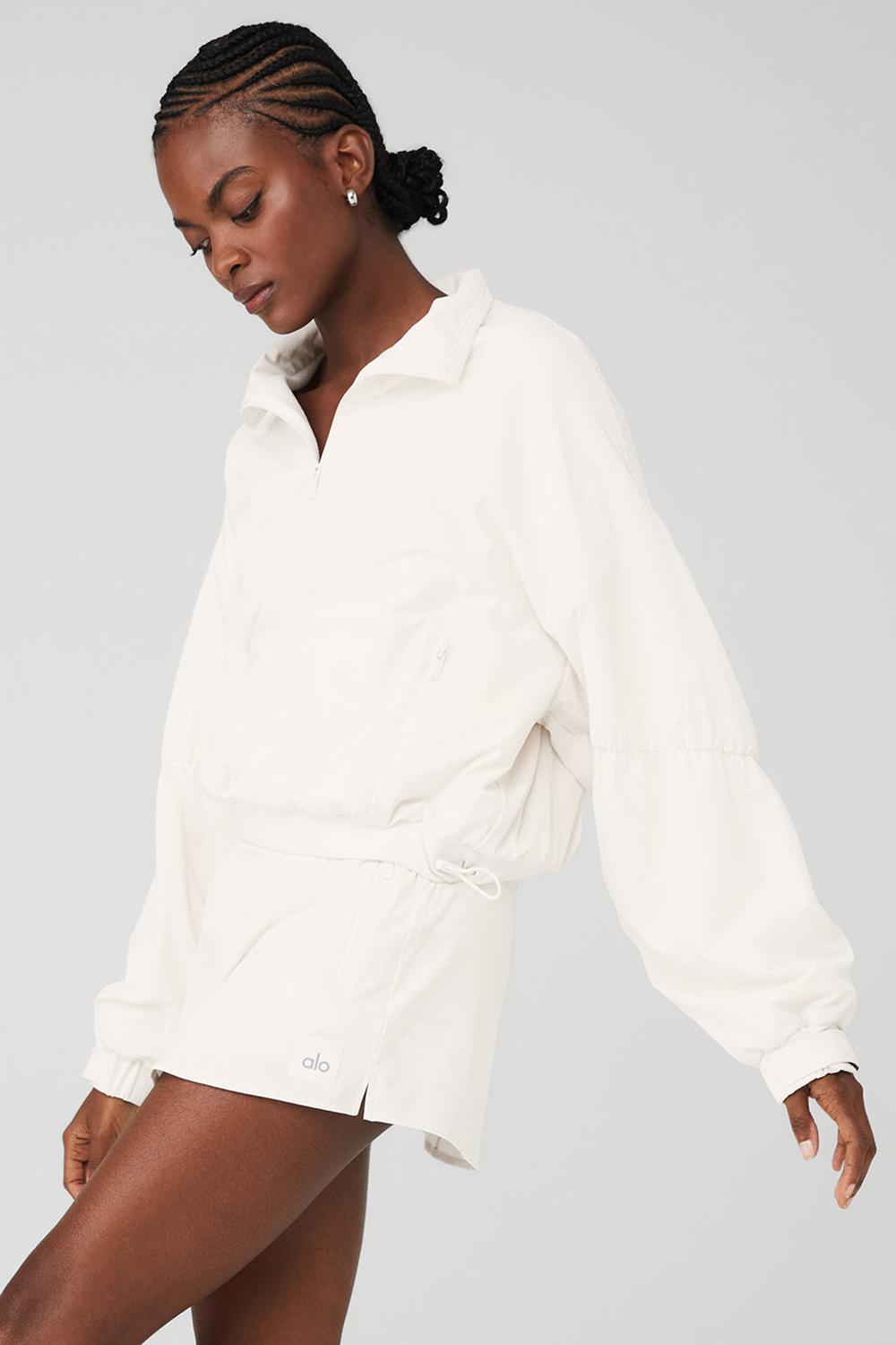 Ivory Women Alo Yoga Cropped Elevation Coverup | Australia  52739-TODX